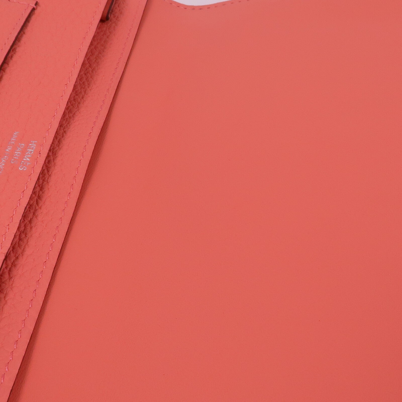 HERMES Clemence皮革Dogon銀扣長錢包Rose Candy