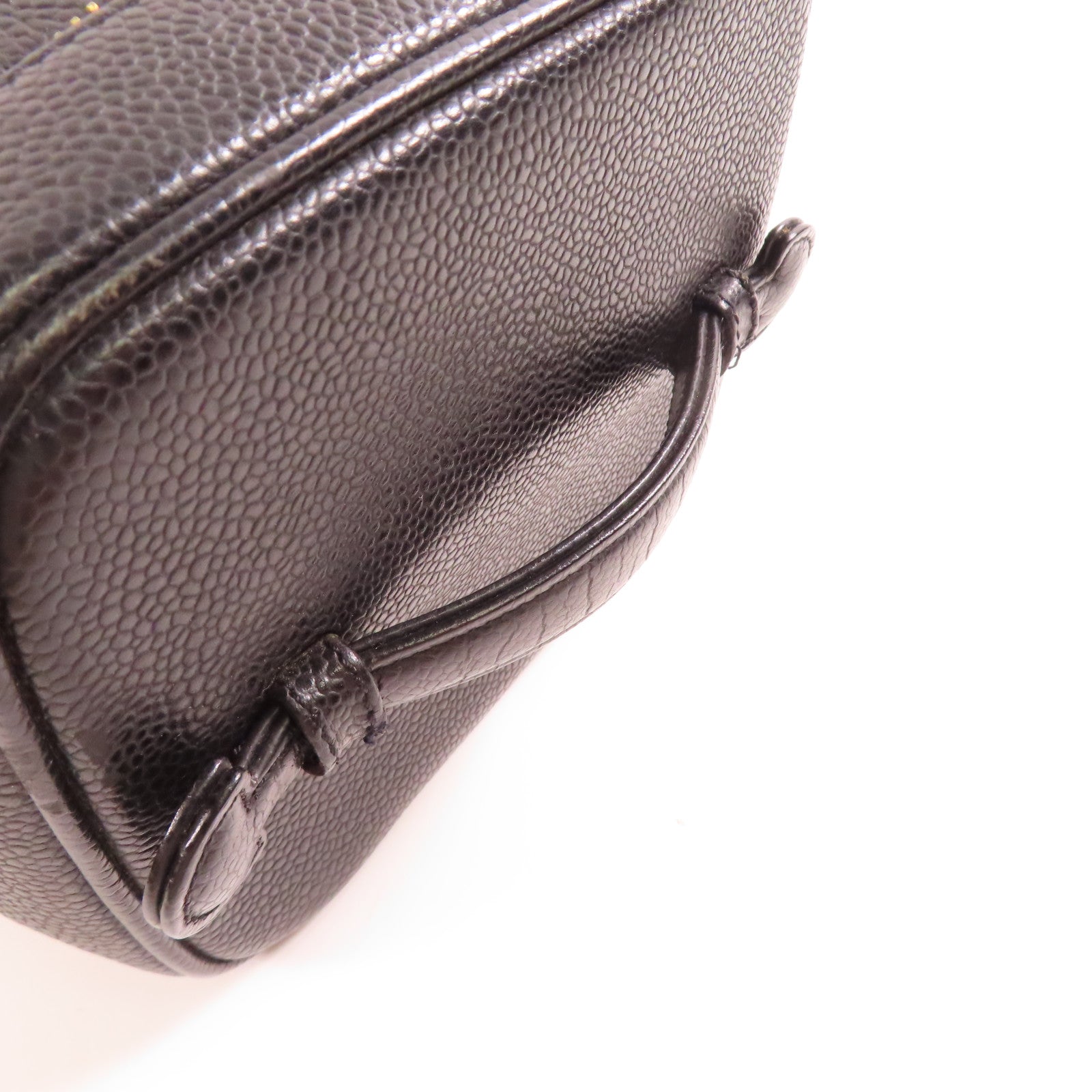 CHANEL 牛皮皮革Vanity金扣手挽袋