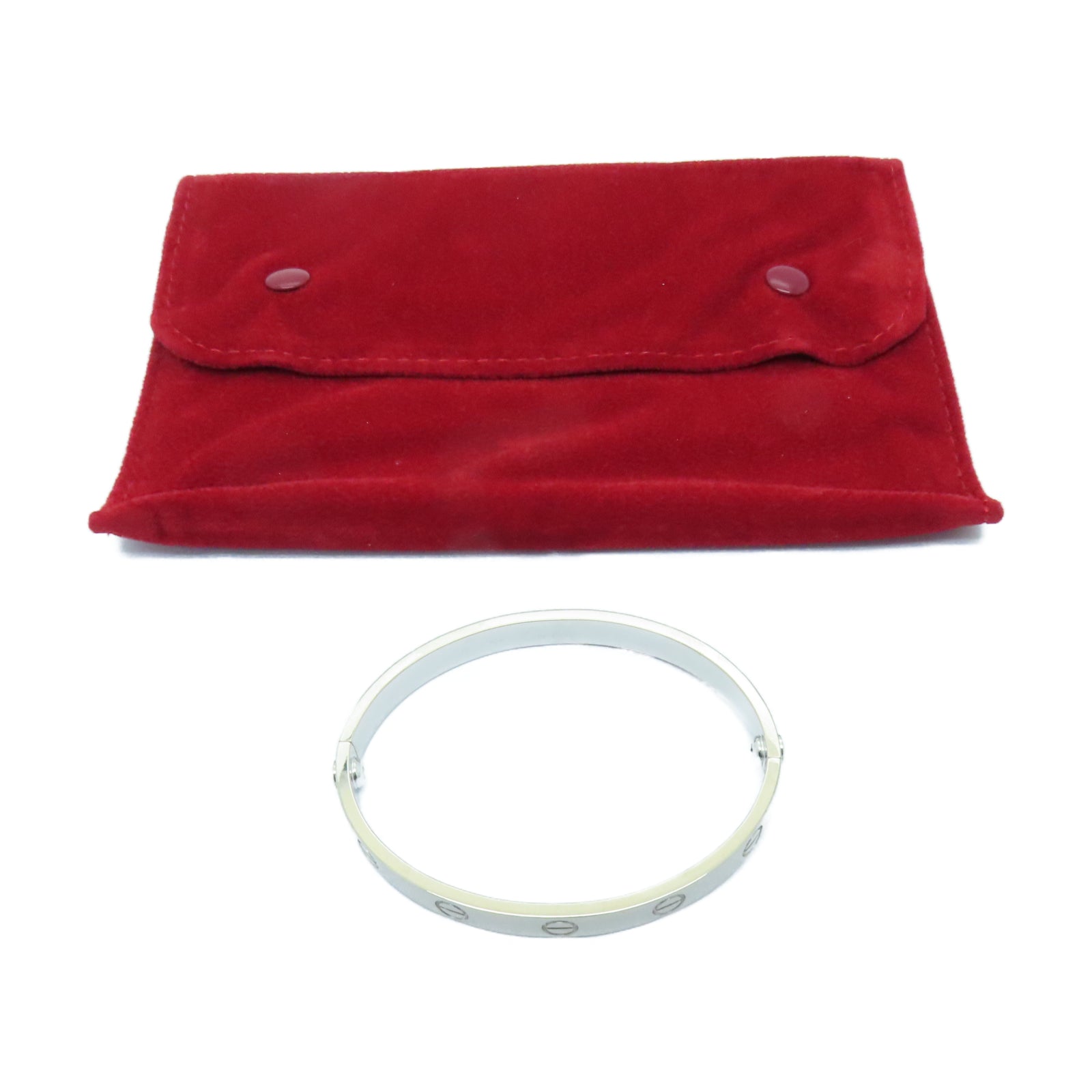 CARTIER 【激減優惠】18K白金Love Bracelet手鐲Cartier#16