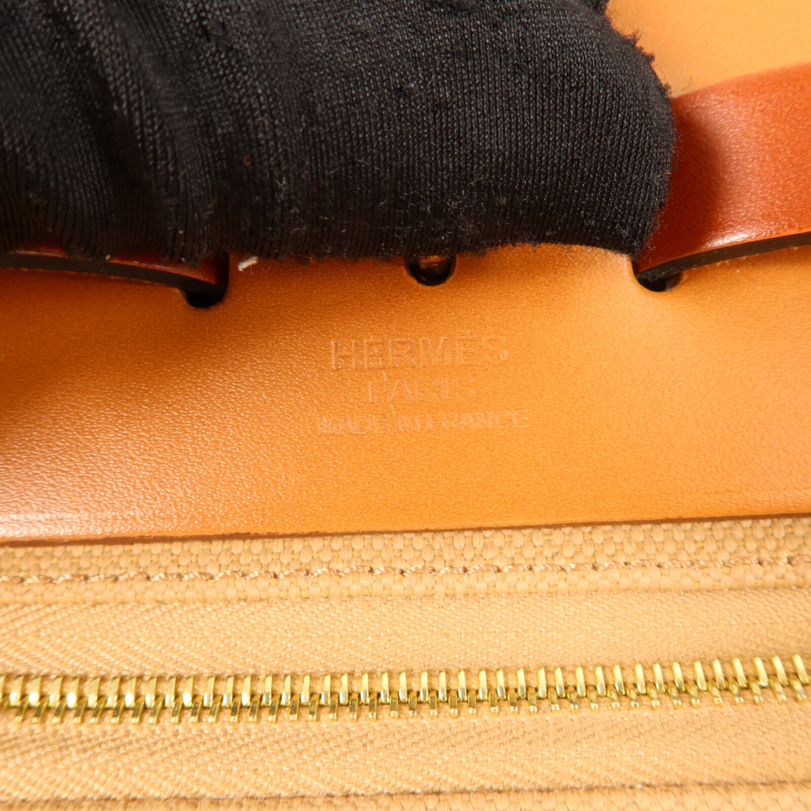 HERMES 帆布Herbag PM手挽肩背兩用袋Chai/Naturel-Sable/Fauve/Cuivre