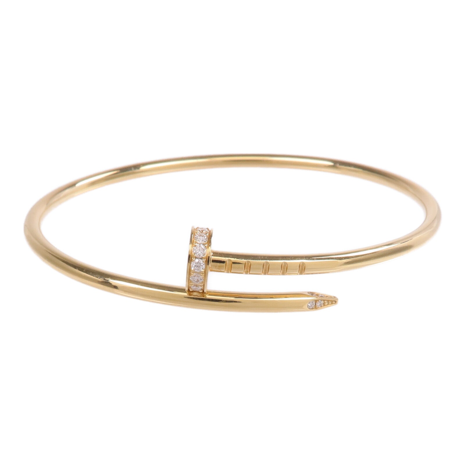CARTIER 18K黃金Juste un Clou Small Model鑽石手鐲Cartier#15