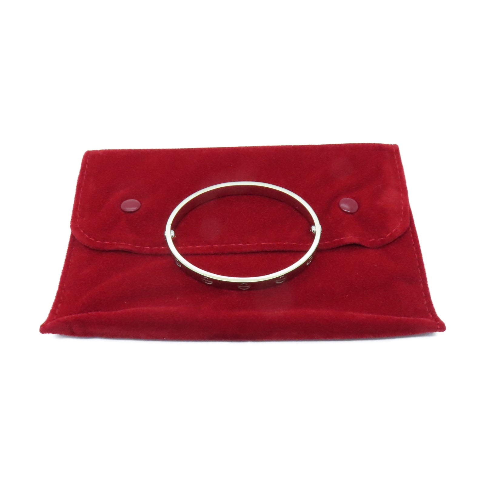 CARTIER 【激減優惠】18K白金Love Bracelet手鐲Cartier#16