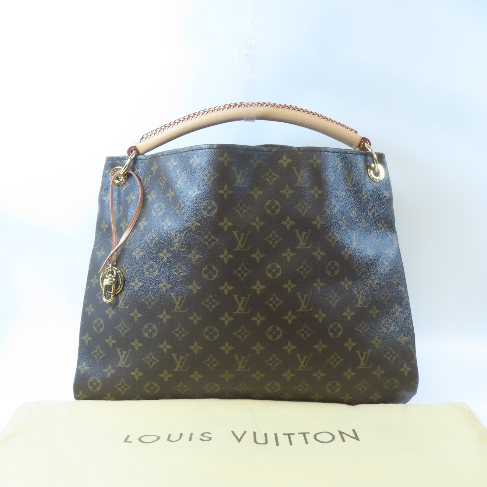 LOUIS VUITTON Monogram Artsy GM金扣肩背袋啡色