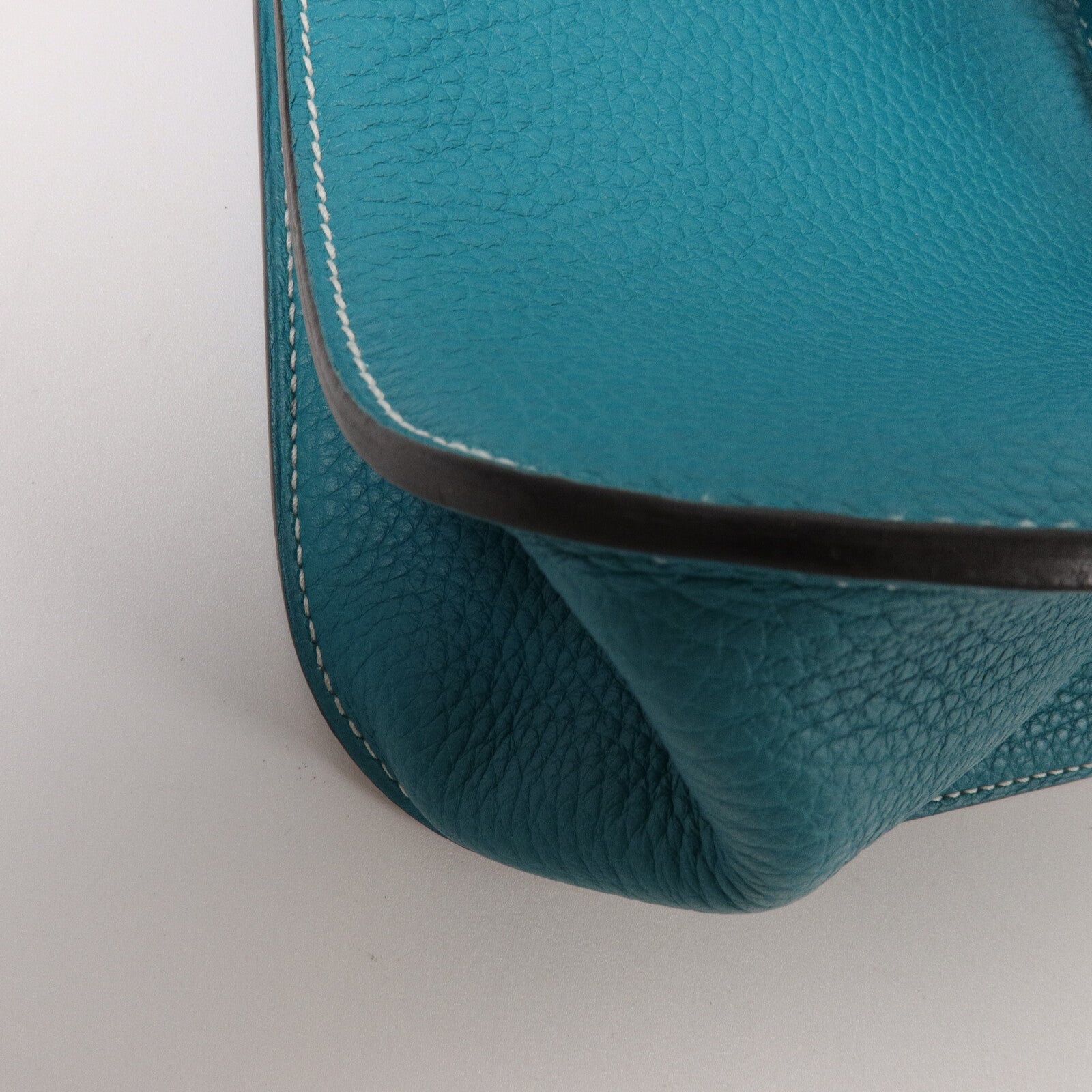 HERMES Clemence皮革Halzan 31手挽肩背兩用袋Vert Verone