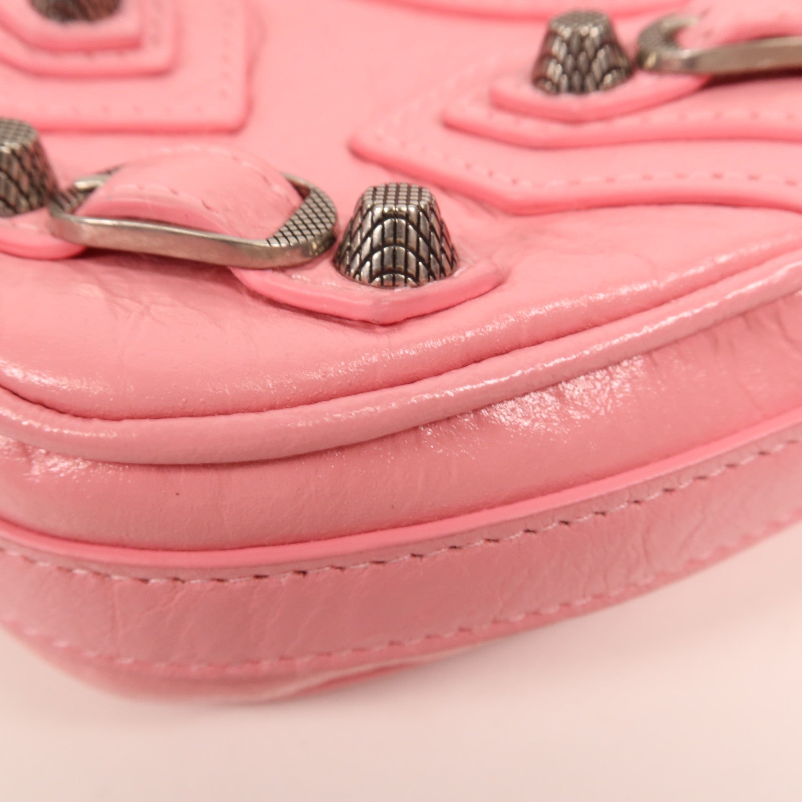 BALENCIAGA 牛皮皮革Chain Shoulder銀扣鏈帶肩背袋