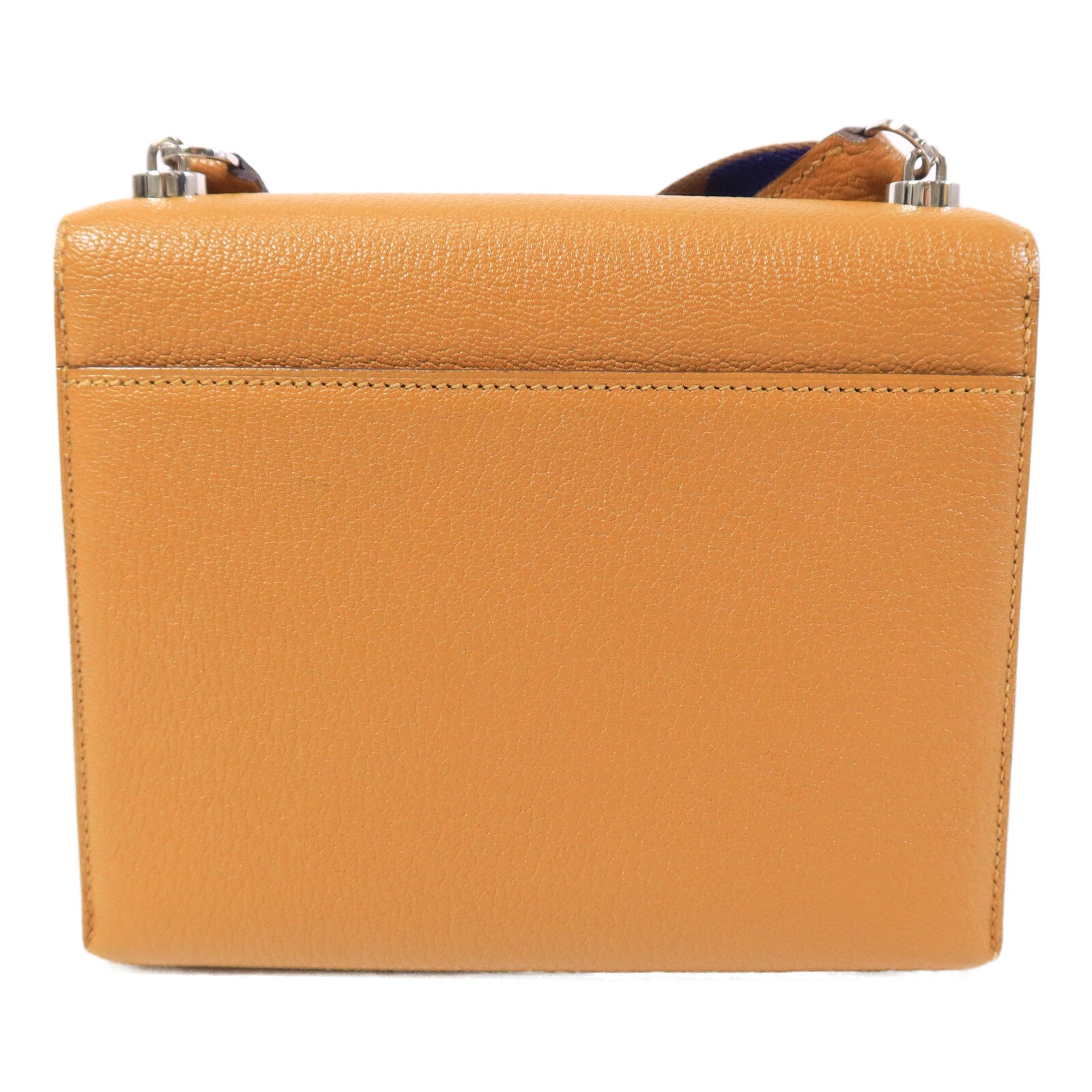 HERMES Chevre皮革Verrou Mini肩背袋Caramel
