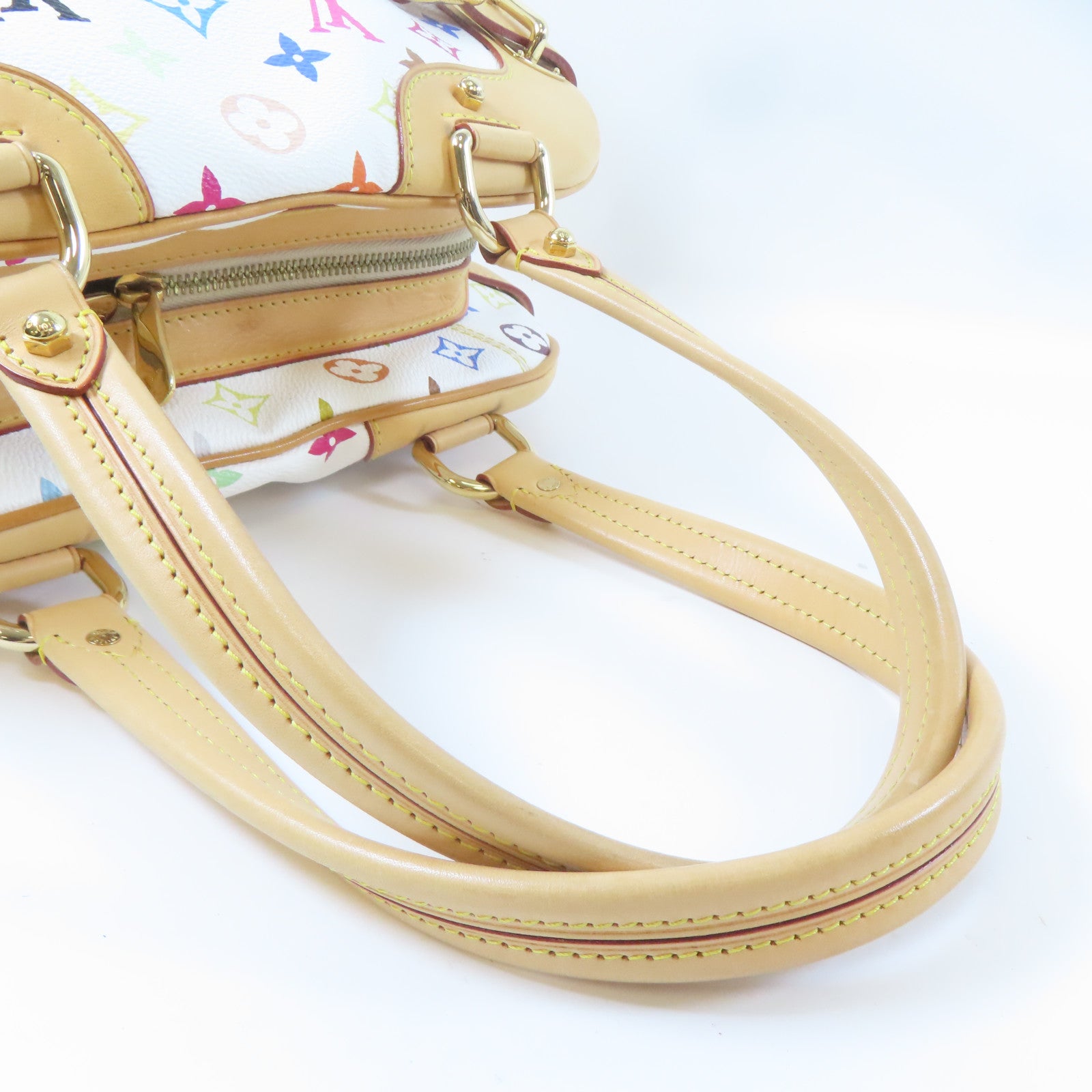 LOUIS VUITTON Monogram Multicolore Claudia金扣肩背袋白色/彩色
