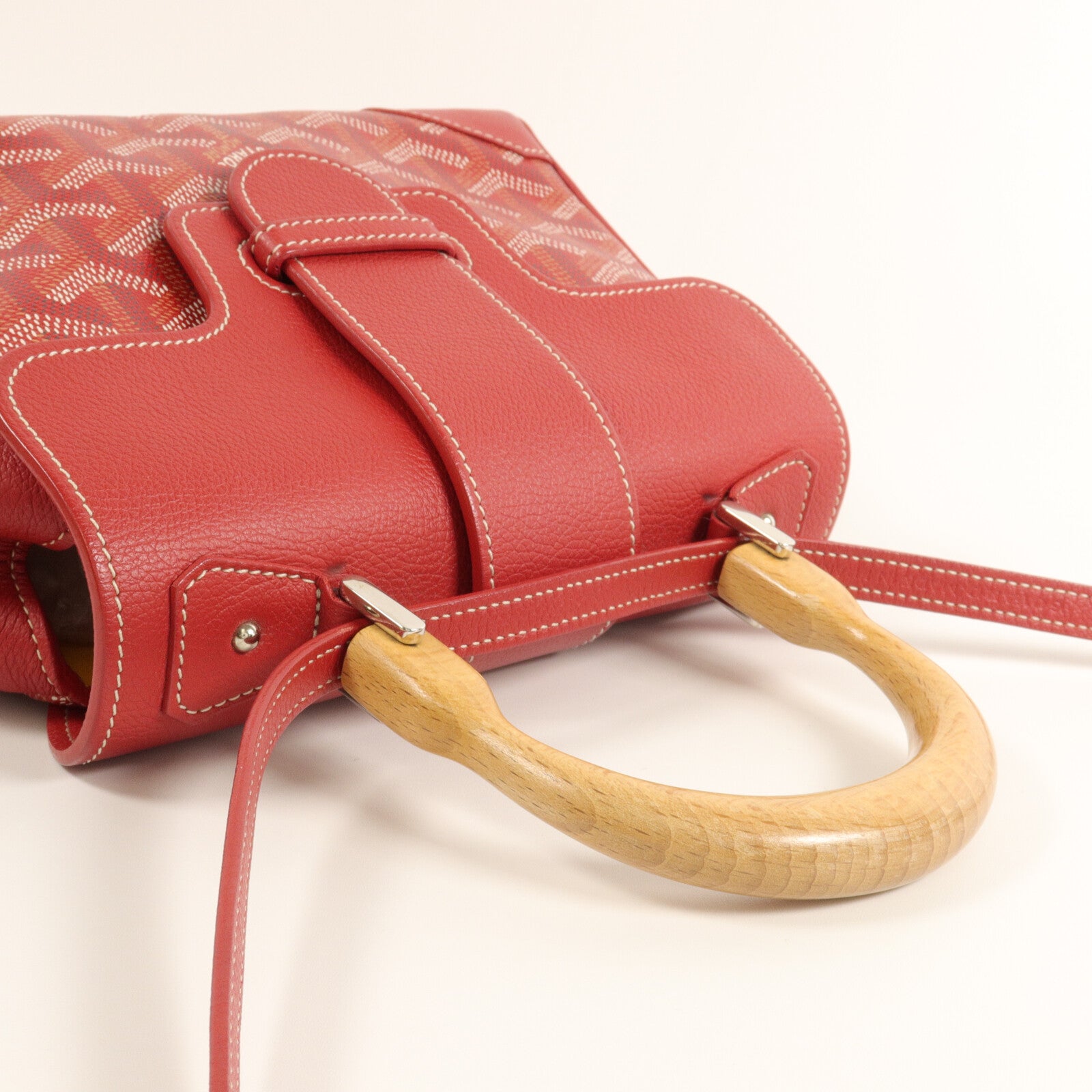 GOYARD 塗層帆布/牛皮皮革Saigon PM手挽肩背兩用袋