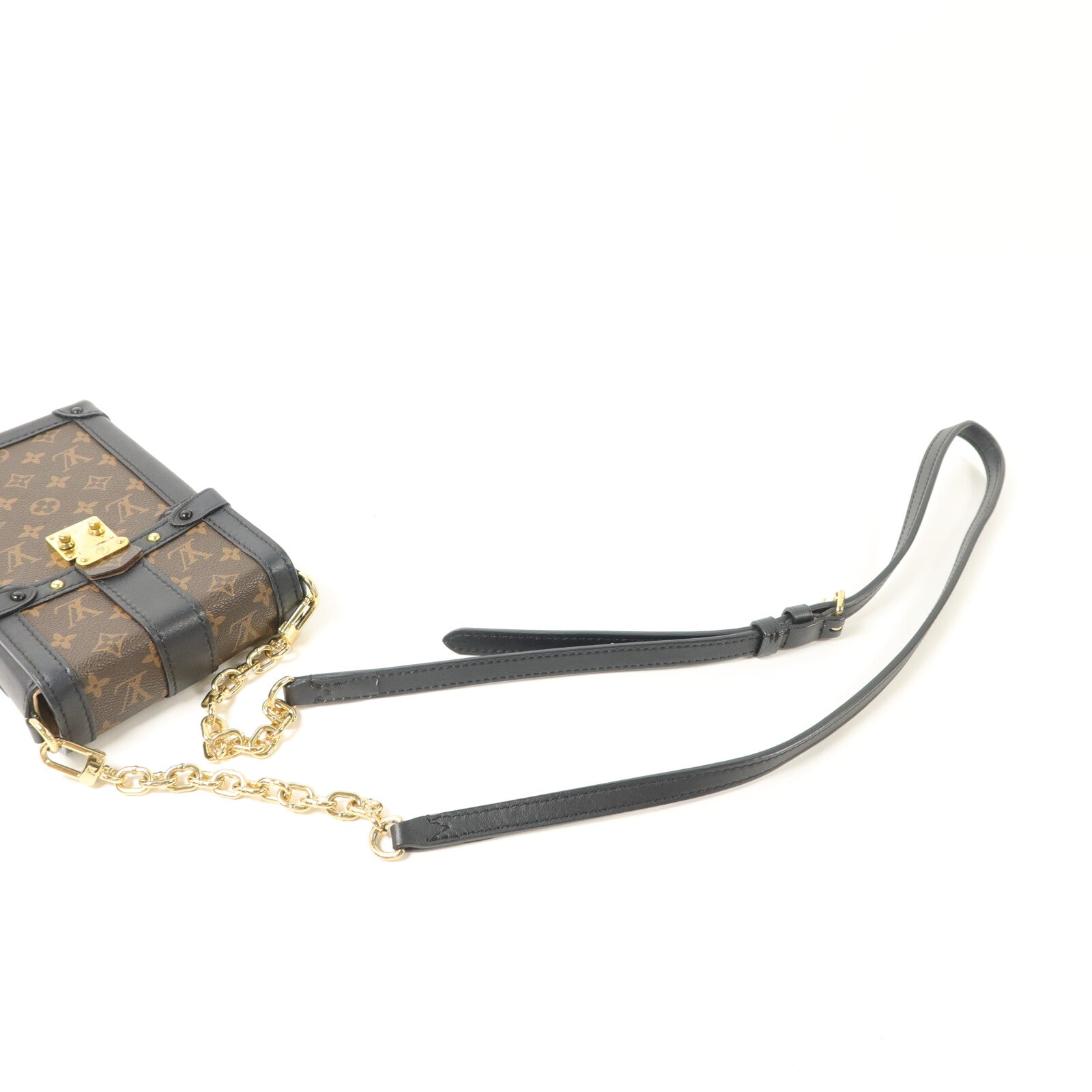 LOUIS VUITTON Monogram Vertical Trunk鏈帶肩背袋