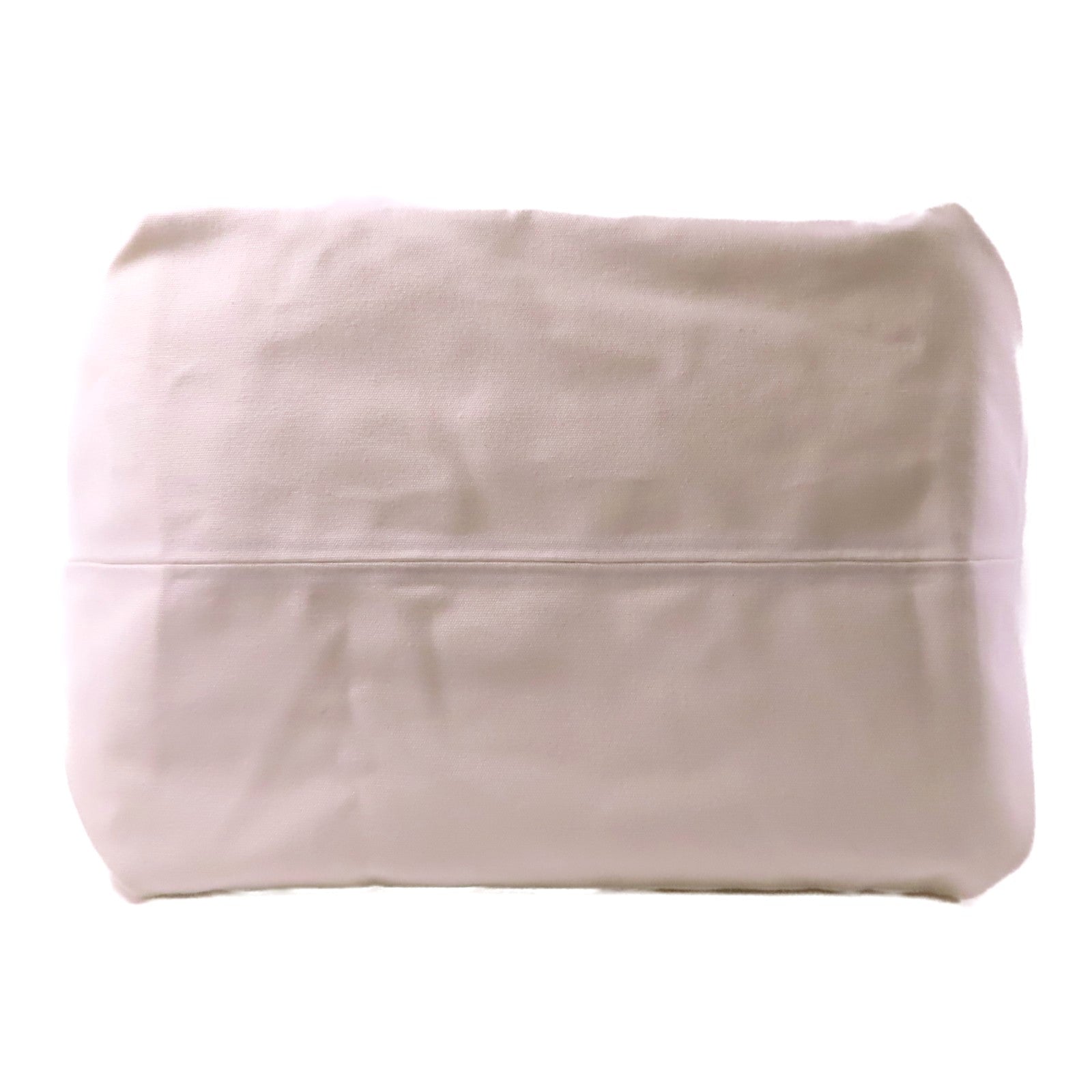 CELINE 帆布Large Tote銀扣肩背袋白色/黑色