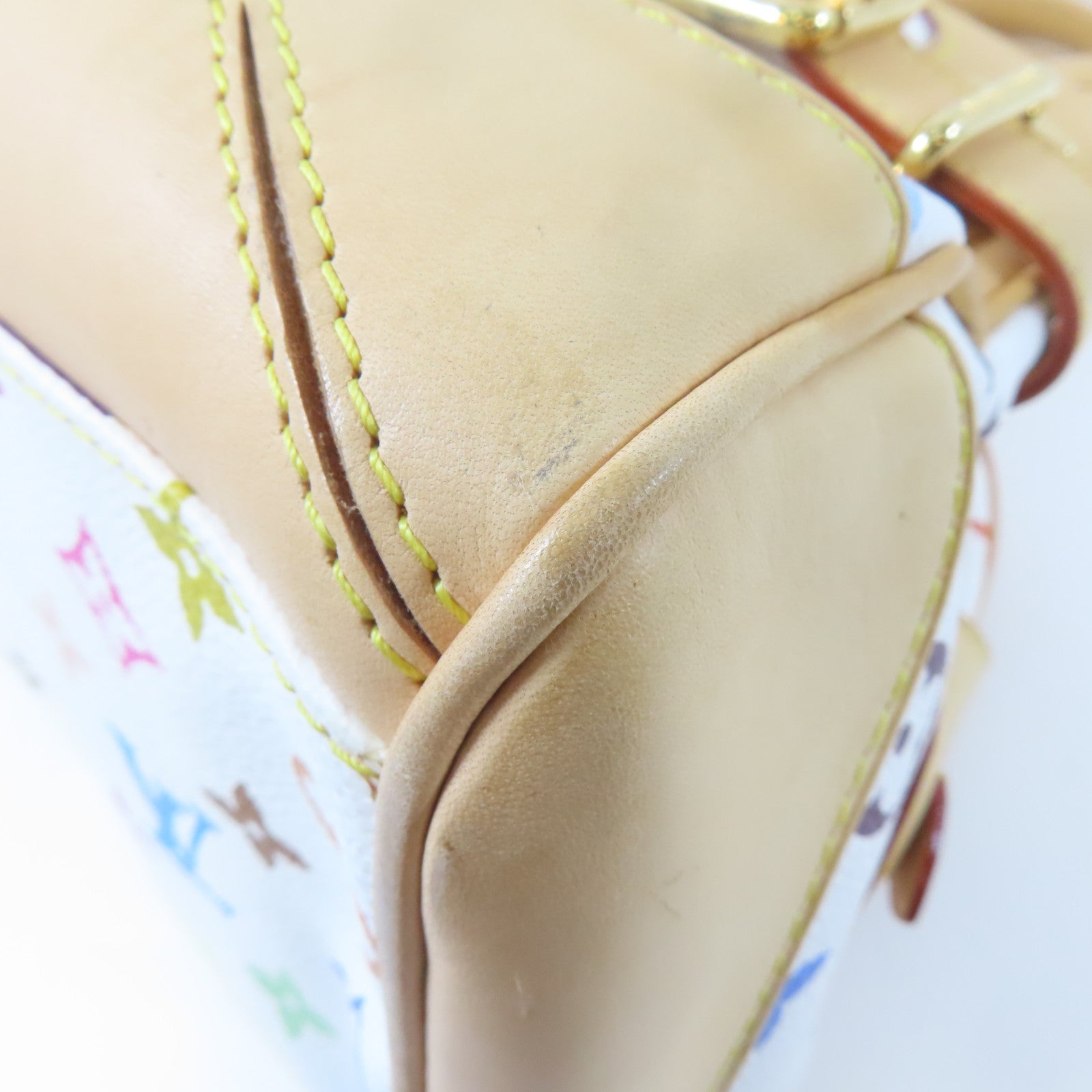 LOUIS VUITTON Monogram Multicolore Claudia金扣肩背袋白色/彩色