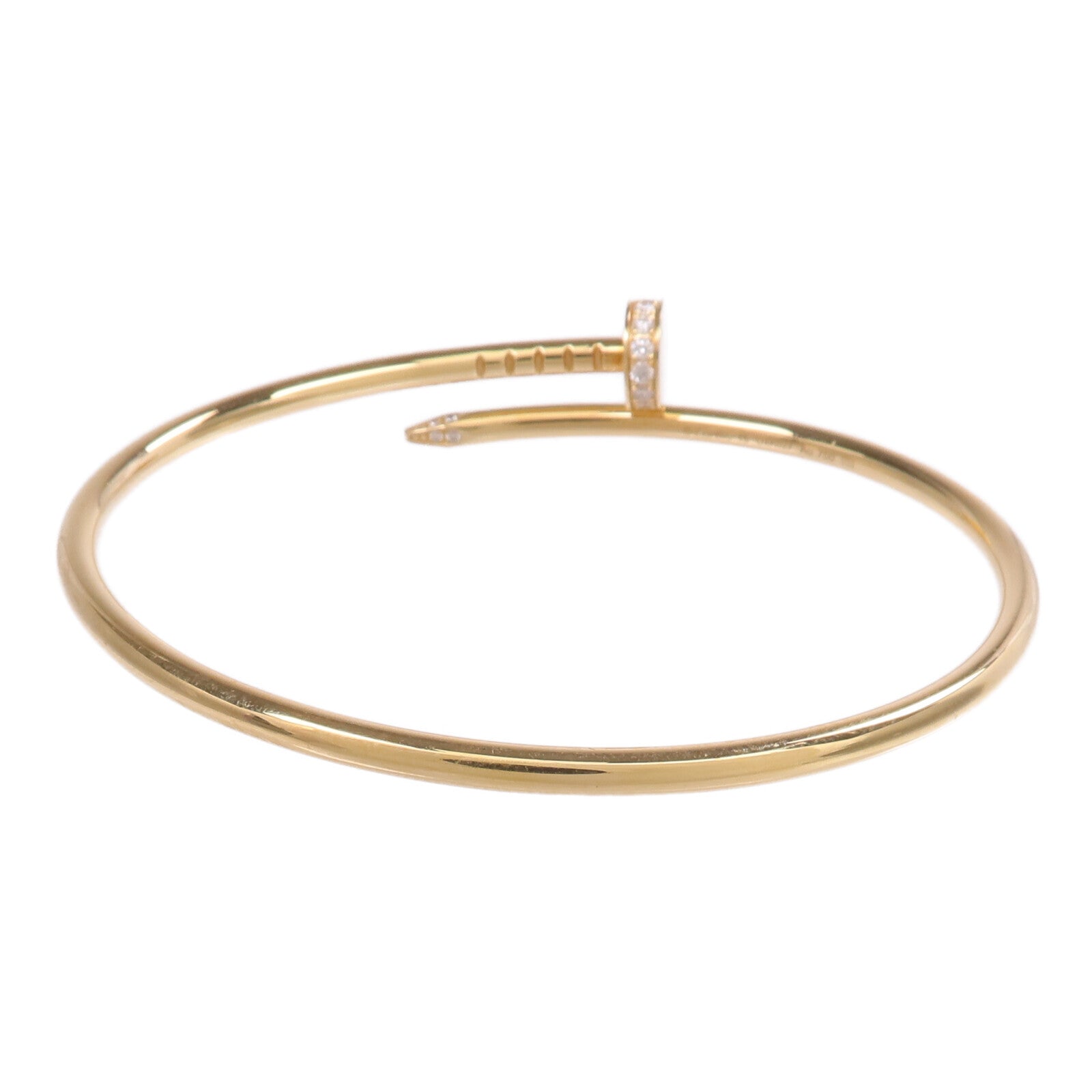CARTIER 18K黃金Juste un Clou Small Model鑽石手鐲Cartier#15