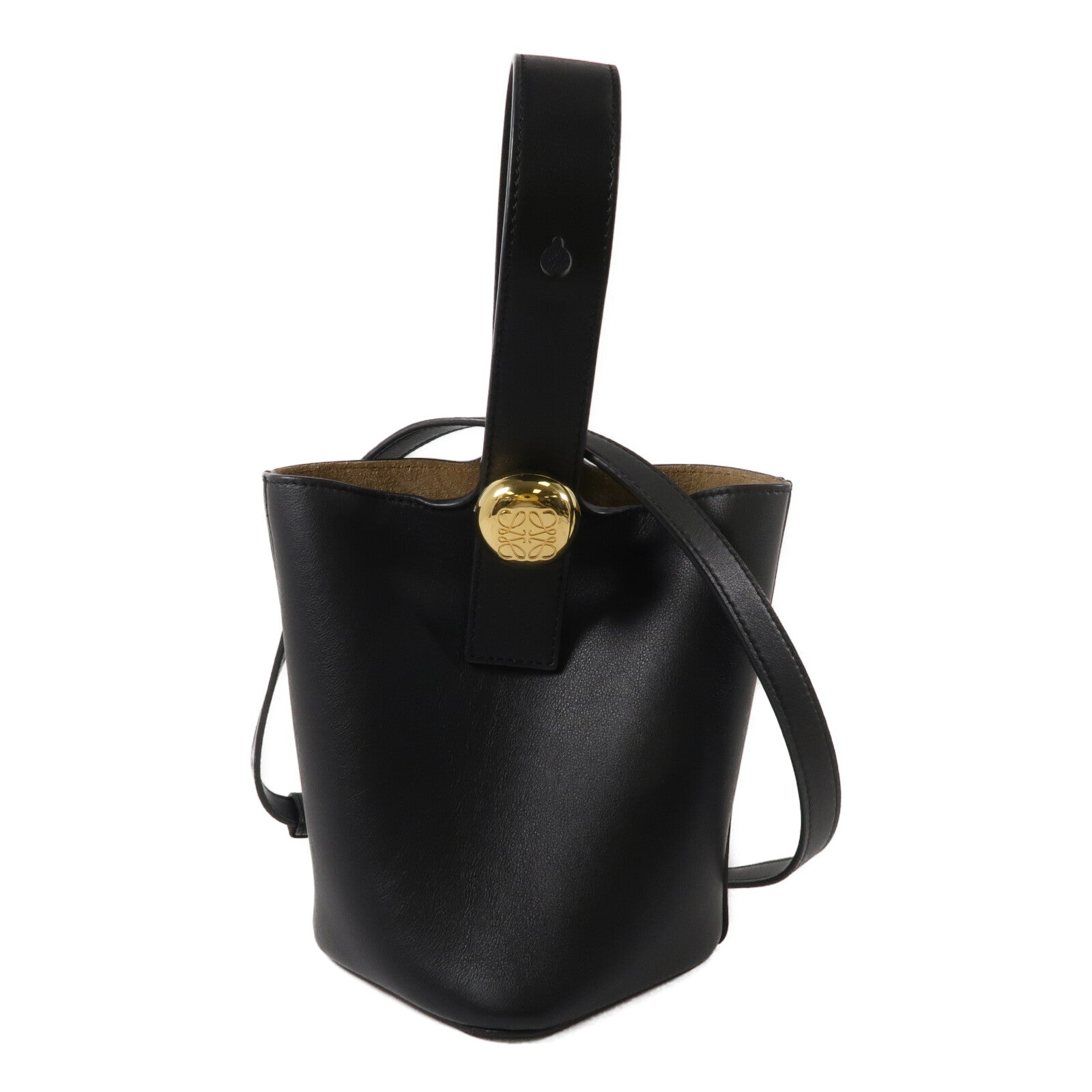 LOEWE 牛皮皮革Mini Pebble Bucket Bag手挽肩背兩用袋