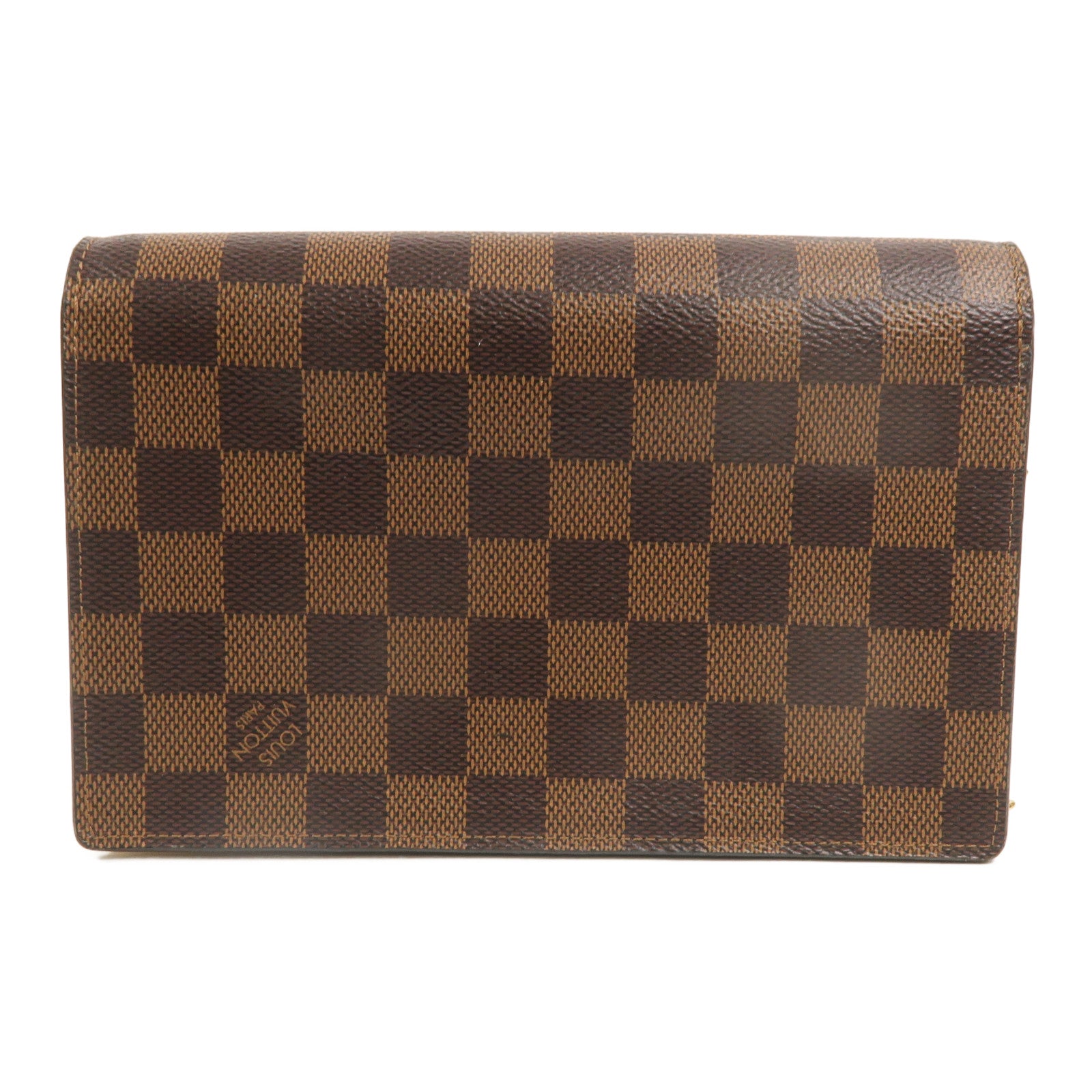 LOUIS VUITTON Damier Vavin Chain Wallet金扣鏈帶肩背袋