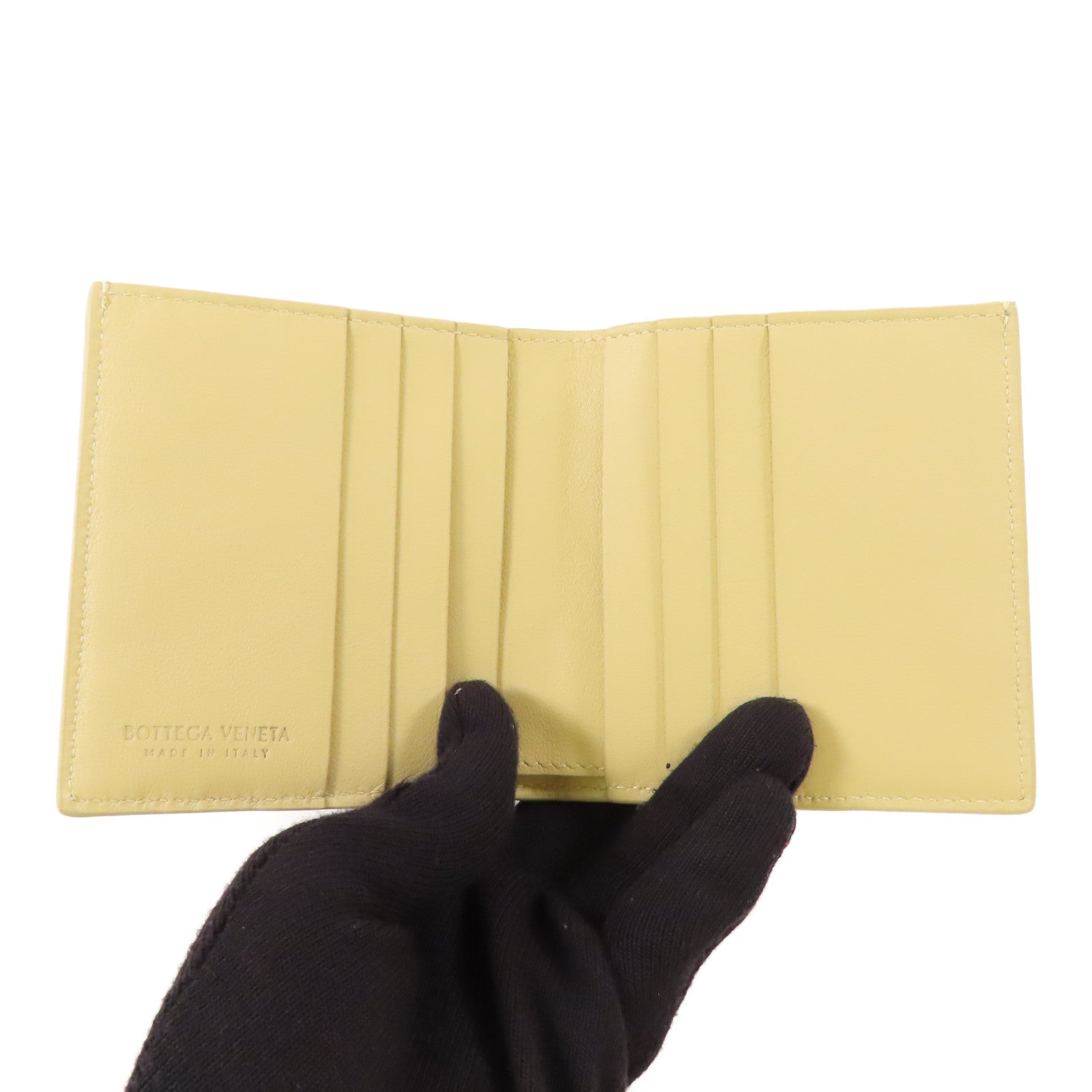 BOTTEGA VENETA Wallet Calfskin Leather Beige