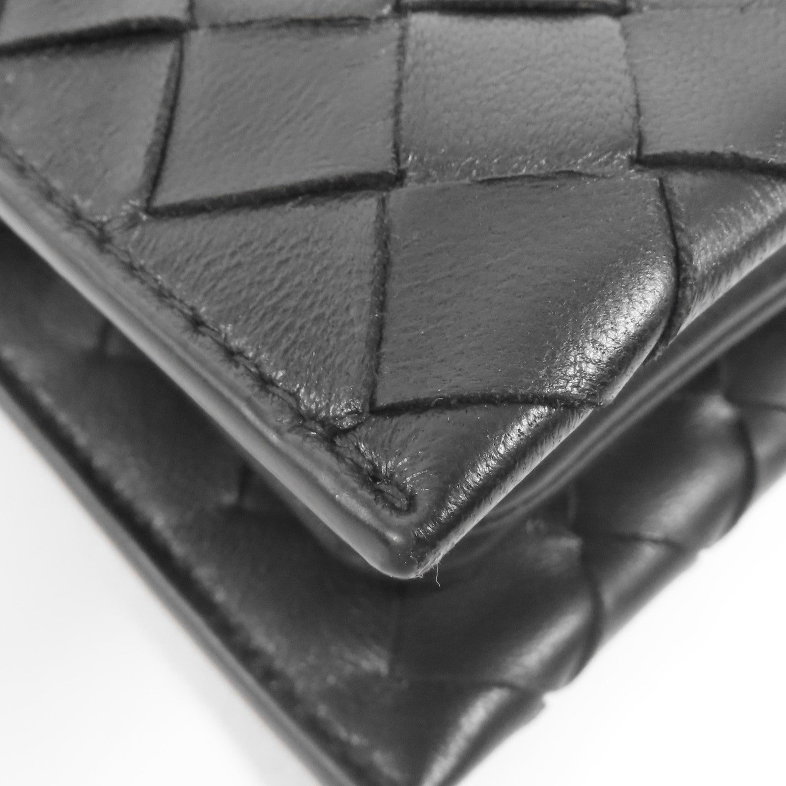 BOTTEGA VENETA 【激減優惠】羊皮皮革Intrecciato Flap金扣肩背袋