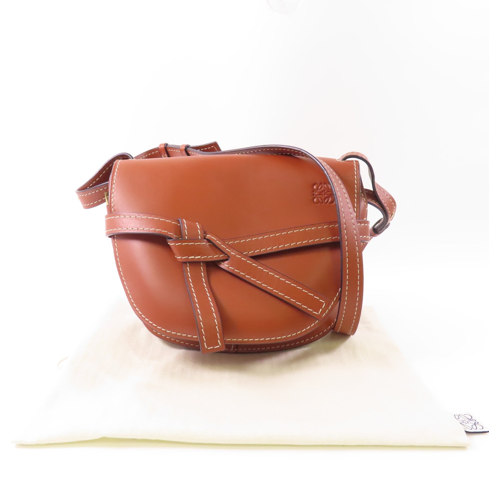 LOEWE 牛皮皮革Gate Shoulder Bag金扣肩背袋