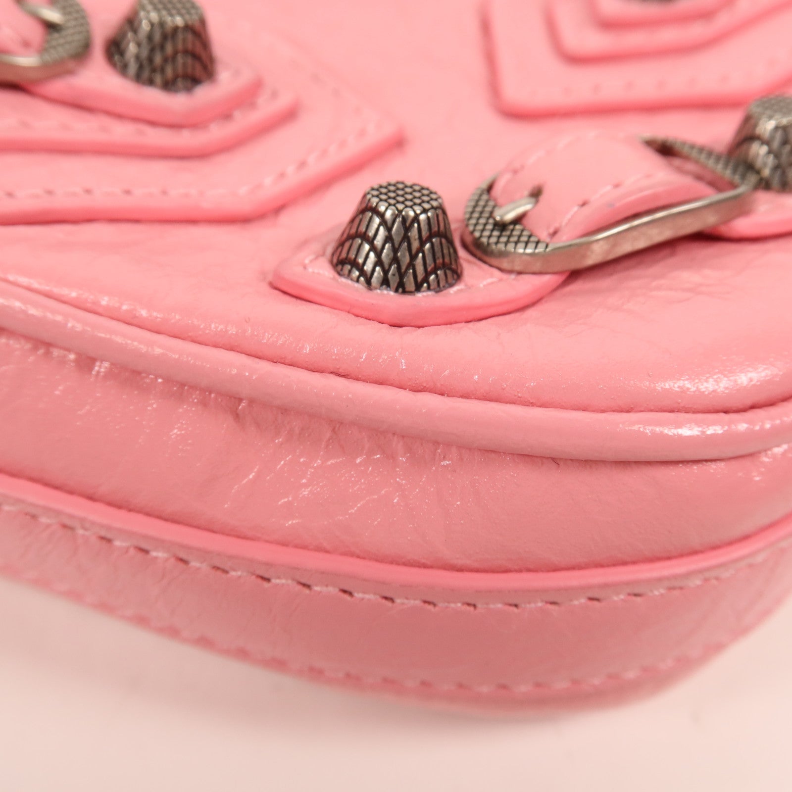 BALENCIAGA 牛皮皮革Chain Shoulder銀扣鏈帶肩背袋