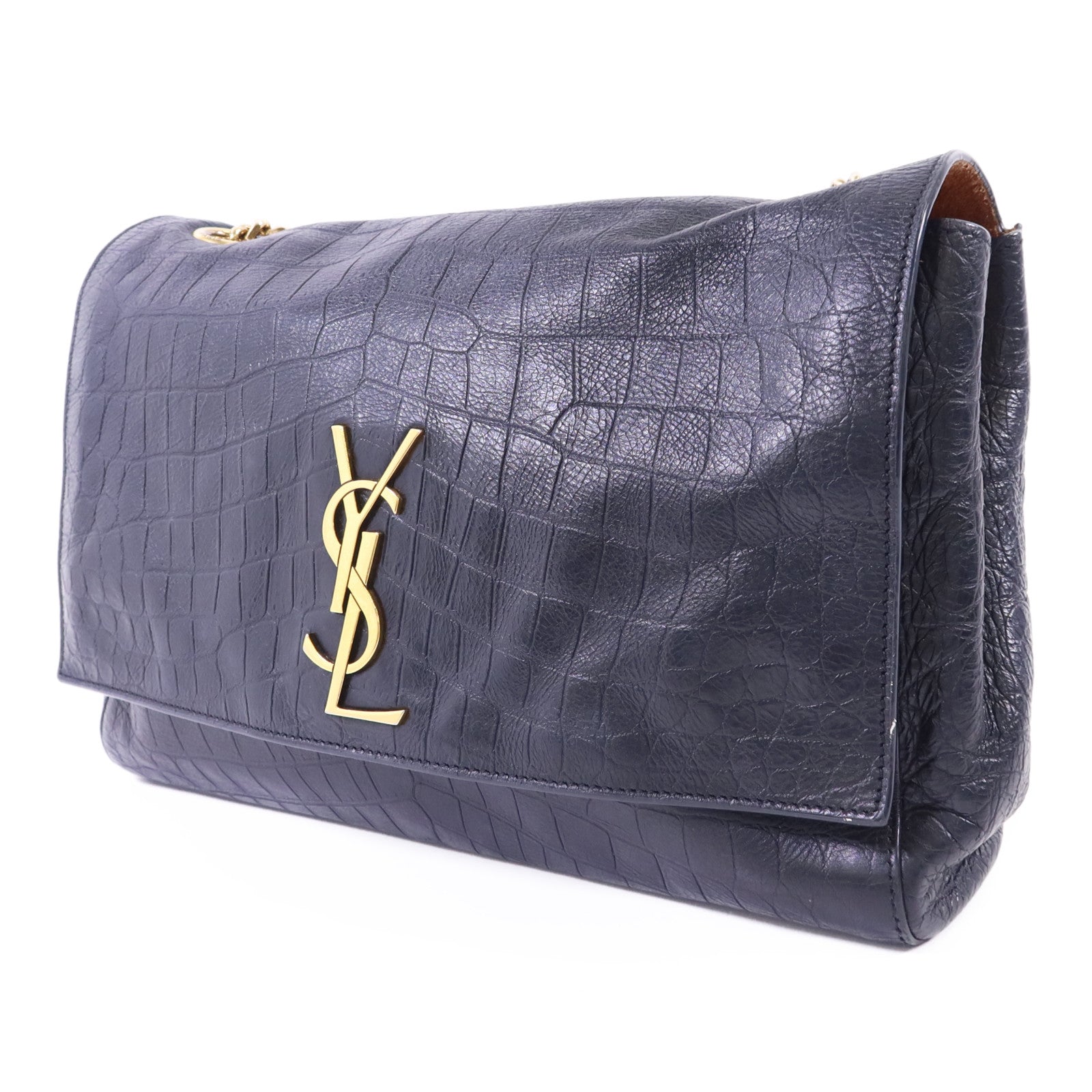 SAINT LAURENT 牛皮皮革/麂皮皮革Medium Kate Reversible Chain Bag金扣鏈帶肩背袋