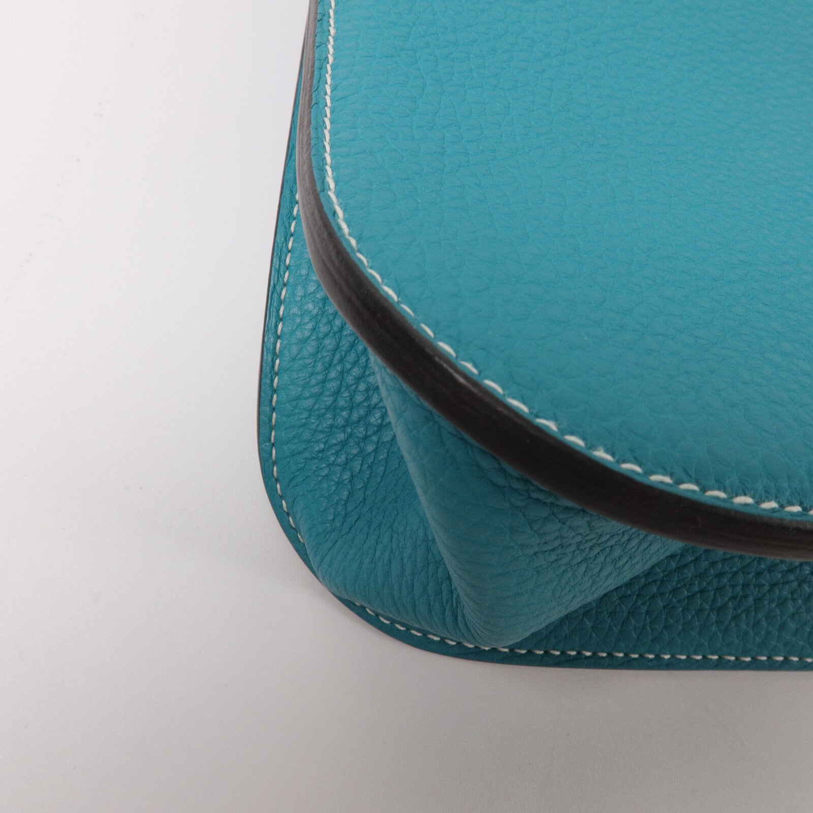 HERMES Clemence皮革Halzan 31手挽肩背兩用袋Vert Verone