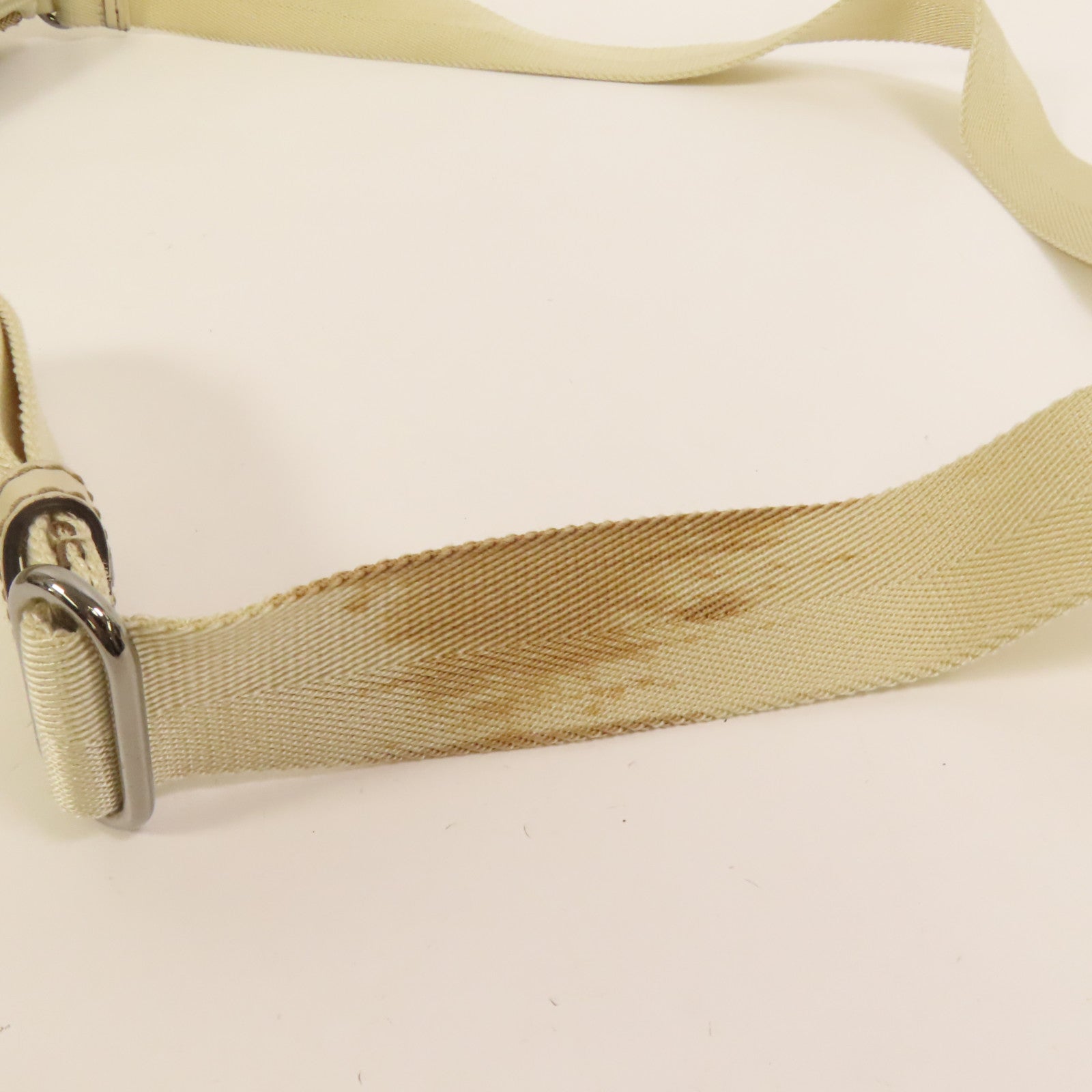 GUCCI 帆布Shoulder Bag銀扣肩背袋