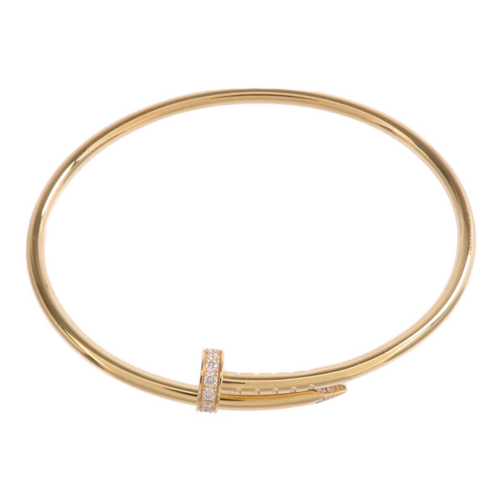CARTIER 18K黃金Juste un Clou Small Model鑽石手鐲Cartier#15