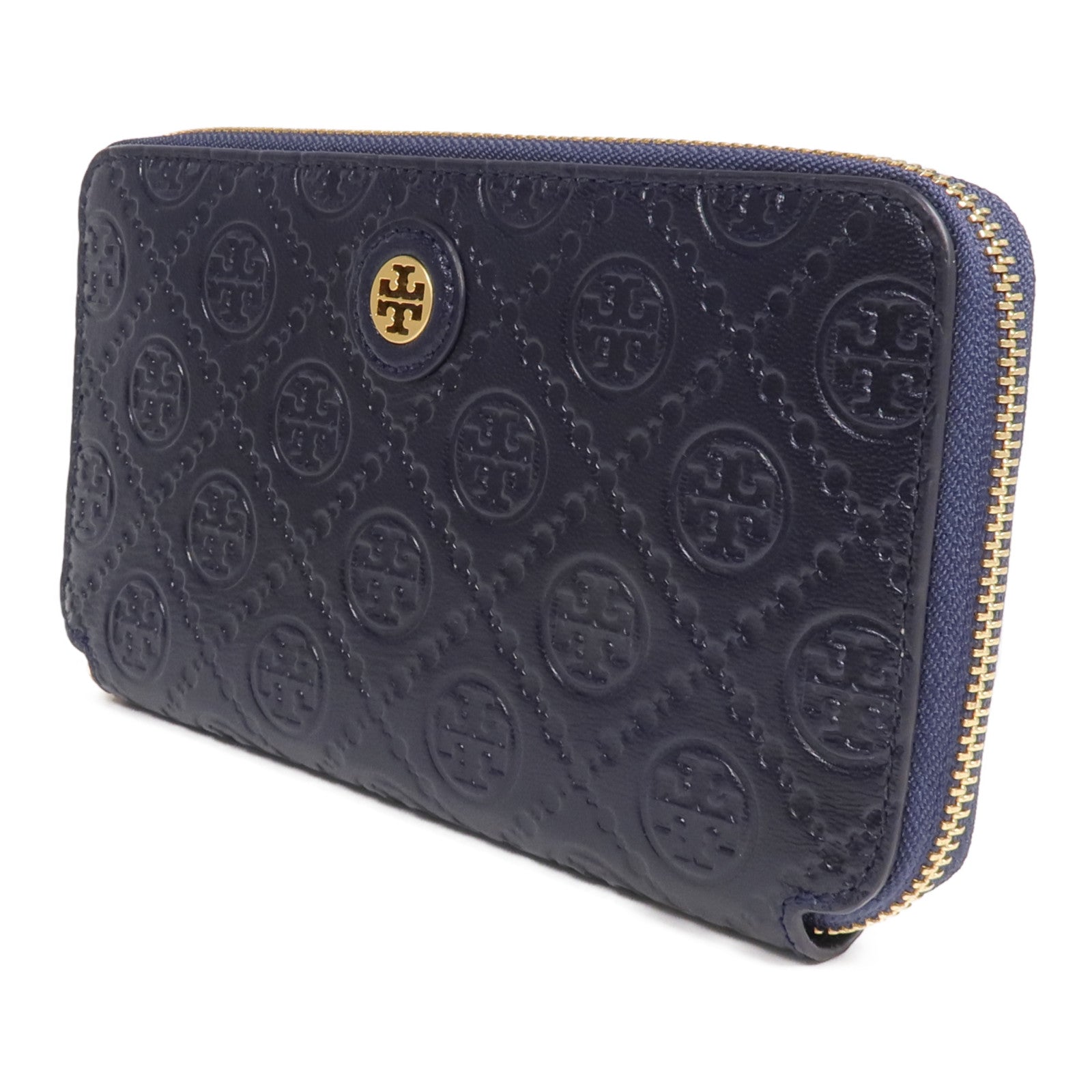 Tory Burch 牛皮皮革Zipper Long Wallet金扣長錢包