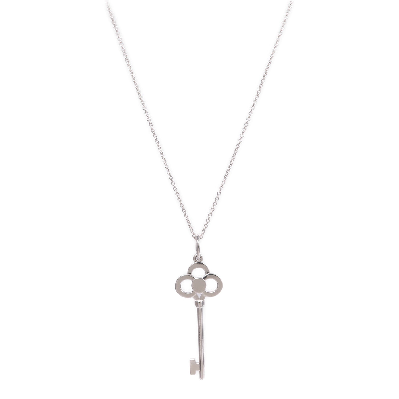 TIFFANY＆CO 18K白金Tiffany Keys鑽石項鍊