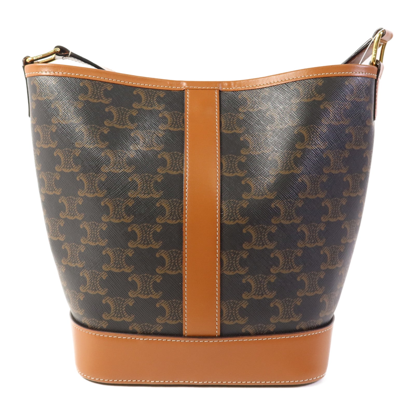 CELINE 塗層帆布Small Bucket金扣肩背袋