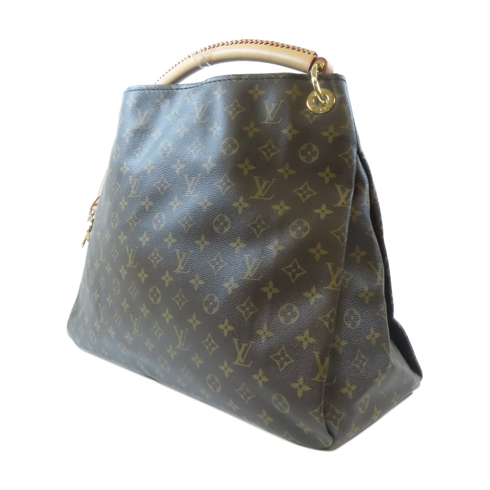 LOUIS VUITTON Monogram Artsy GM金扣肩背袋啡色