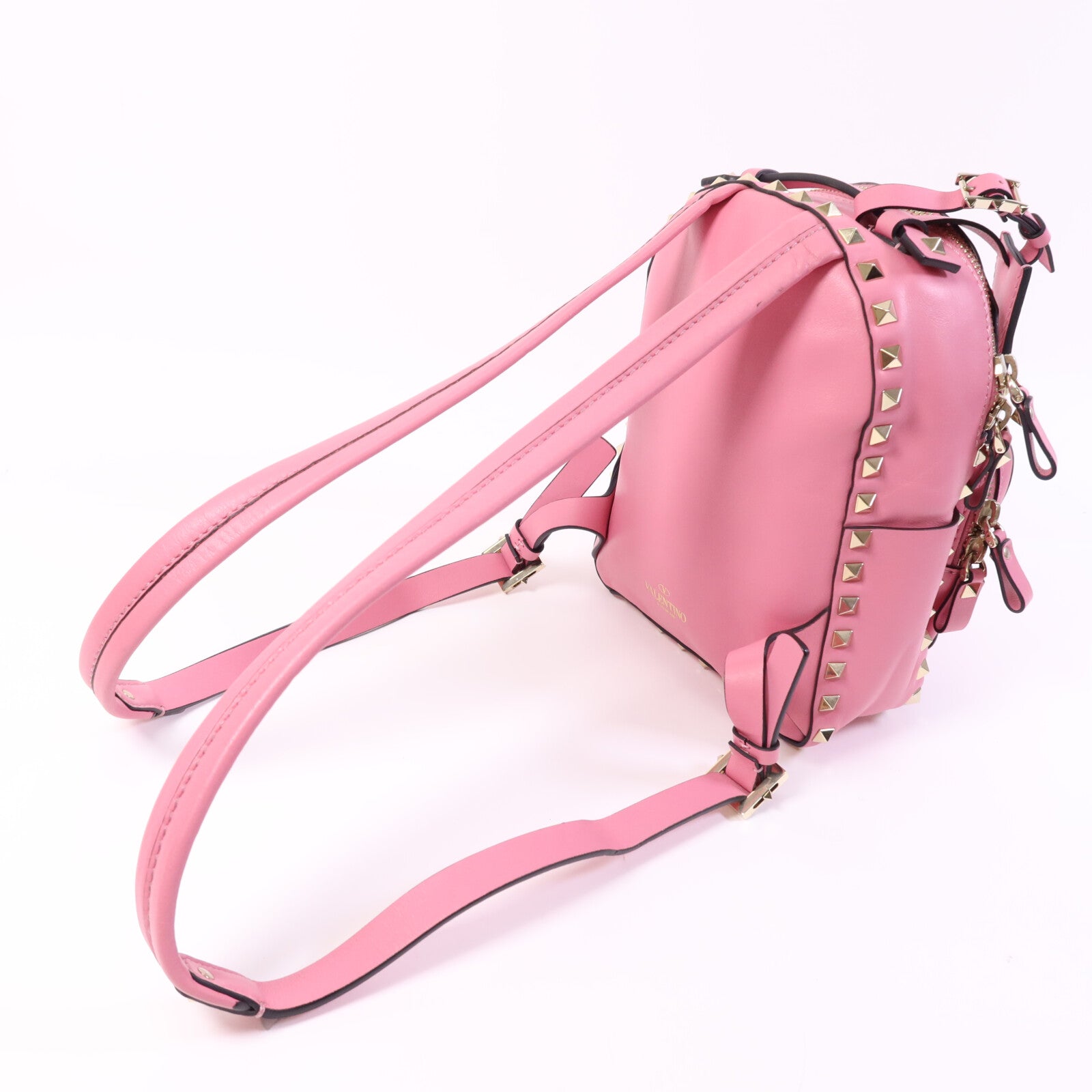 Valentino 牛皮皮革Rockstud Mini Backpack金扣背包