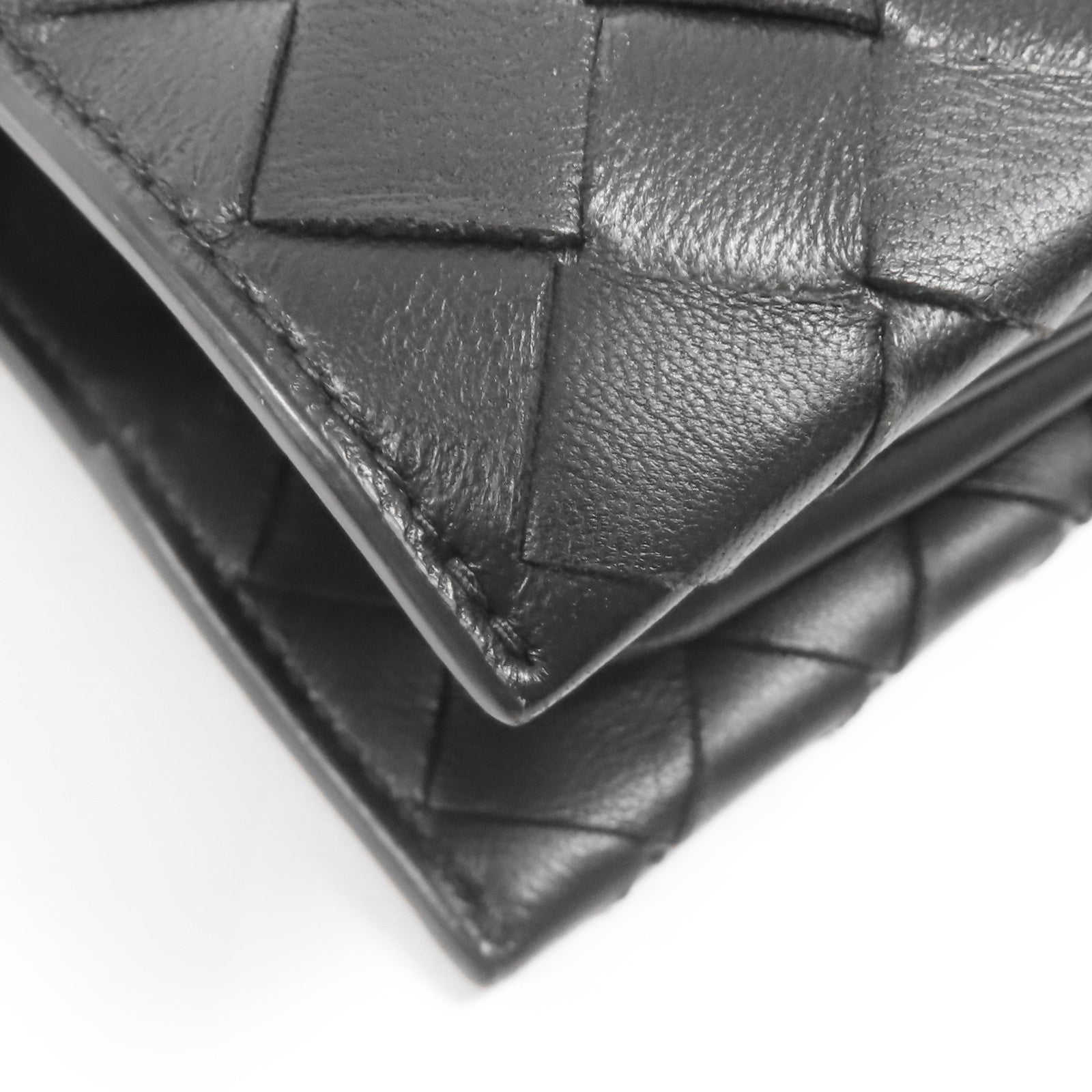 BOTTEGA VENETA 【激減優惠】羊皮皮革Intrecciato Flap金扣肩背袋