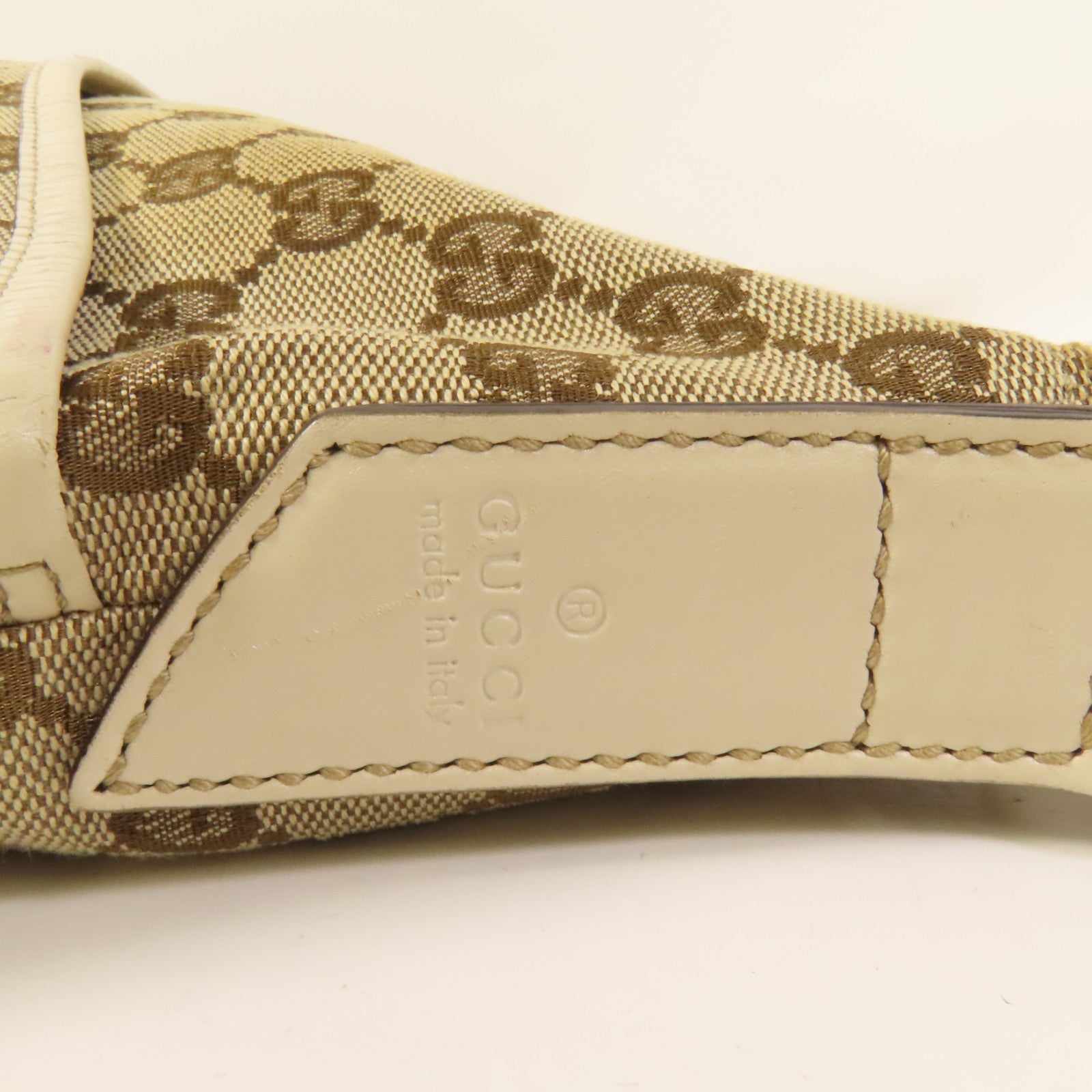 GUCCI 帆布Shoulder Bag銀扣肩背袋