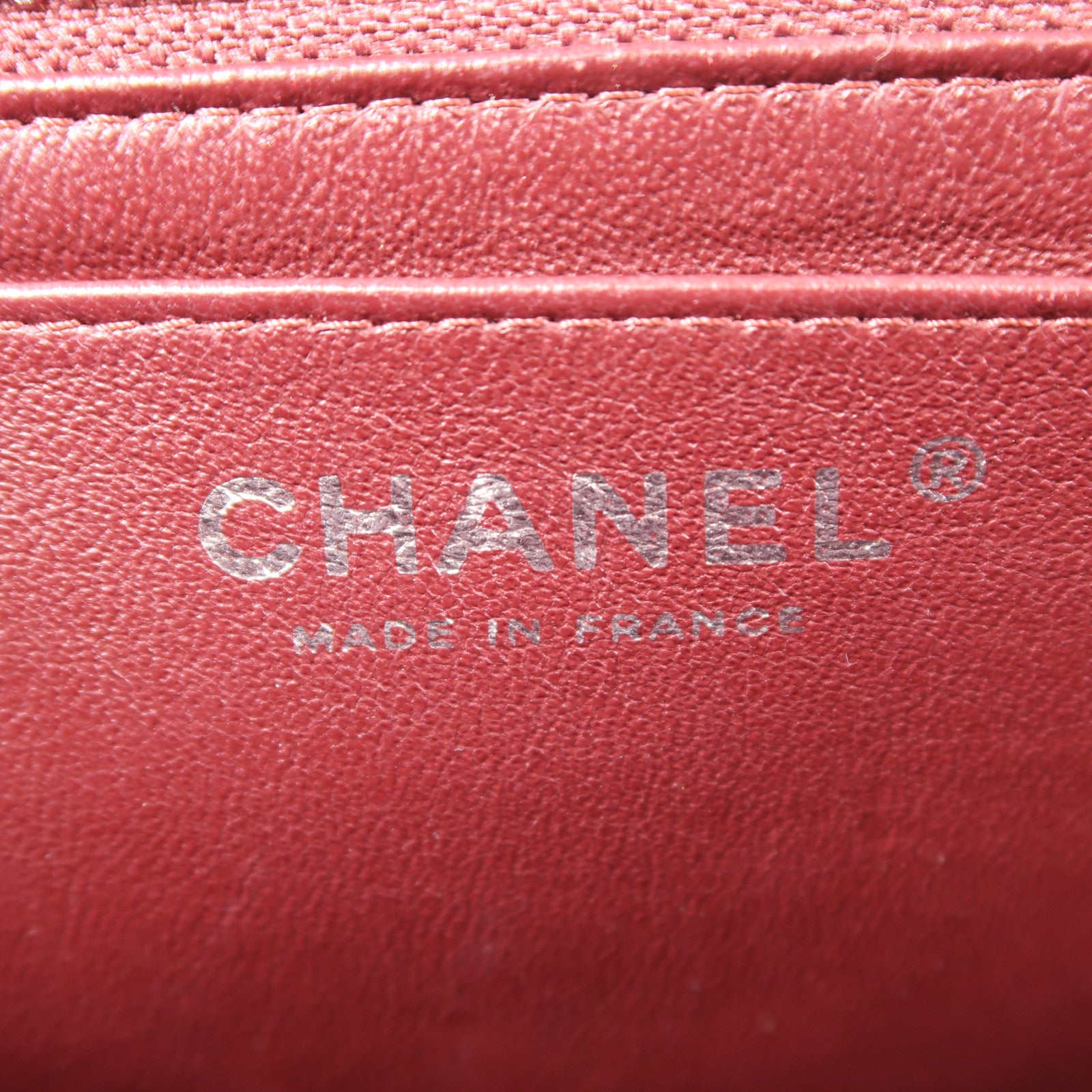 CHANEL 牛皮皮革Large Classic銀扣鏈帶肩背袋