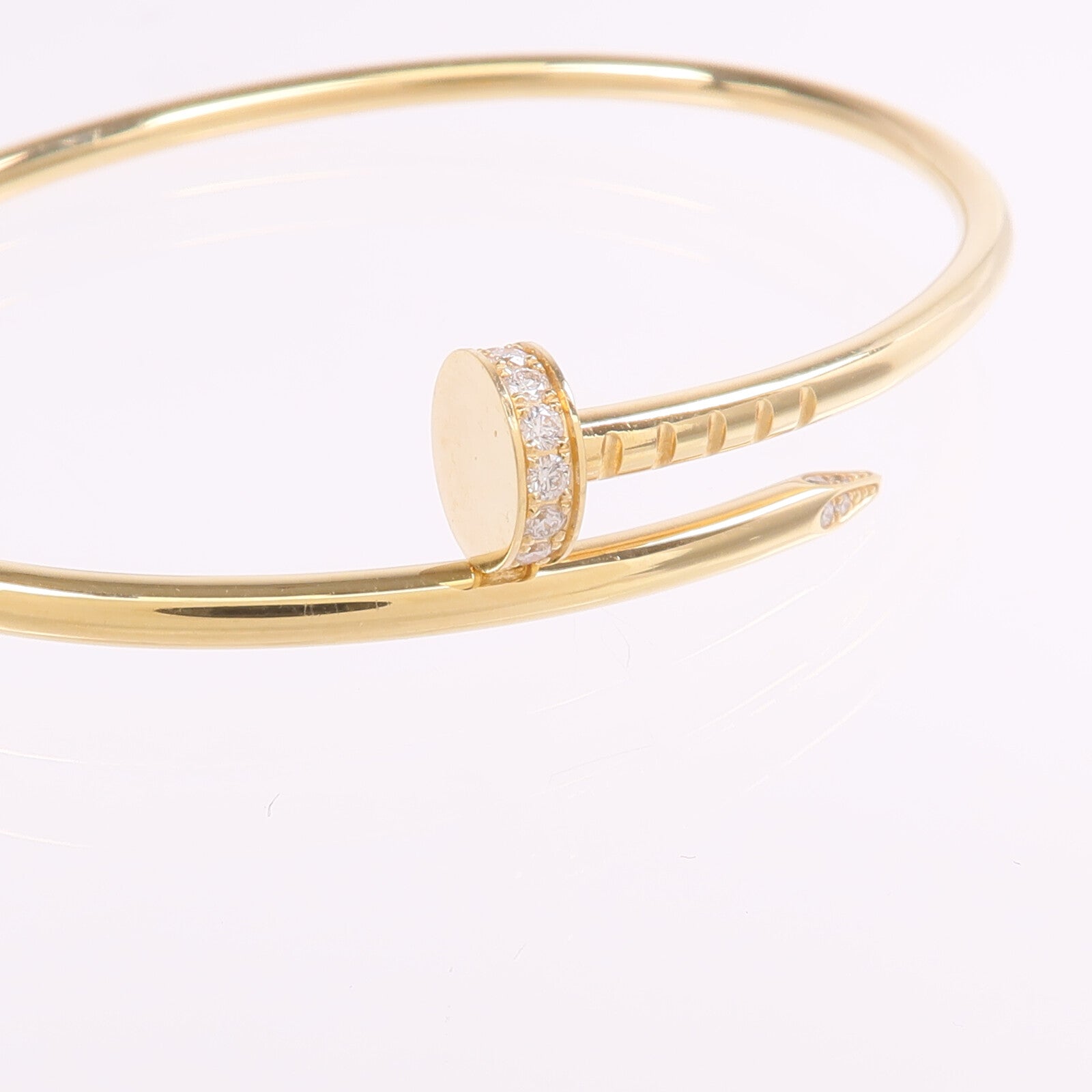 CARTIER 18K黃金Juste un Clou Small Model鑽石手鐲Cartier#15