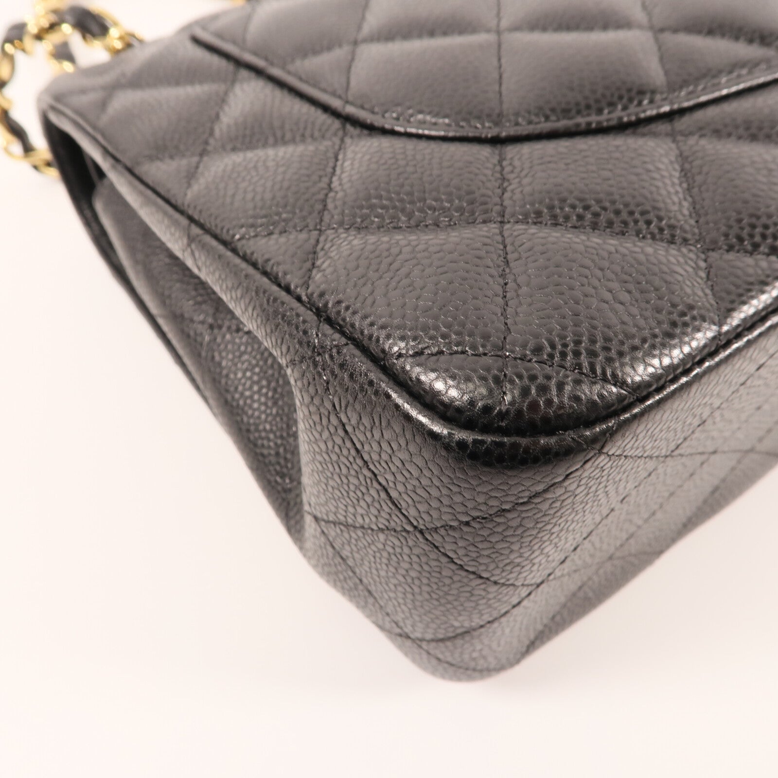 CHANEL 牛皮皮革Large Classic金扣鏈帶肩背袋