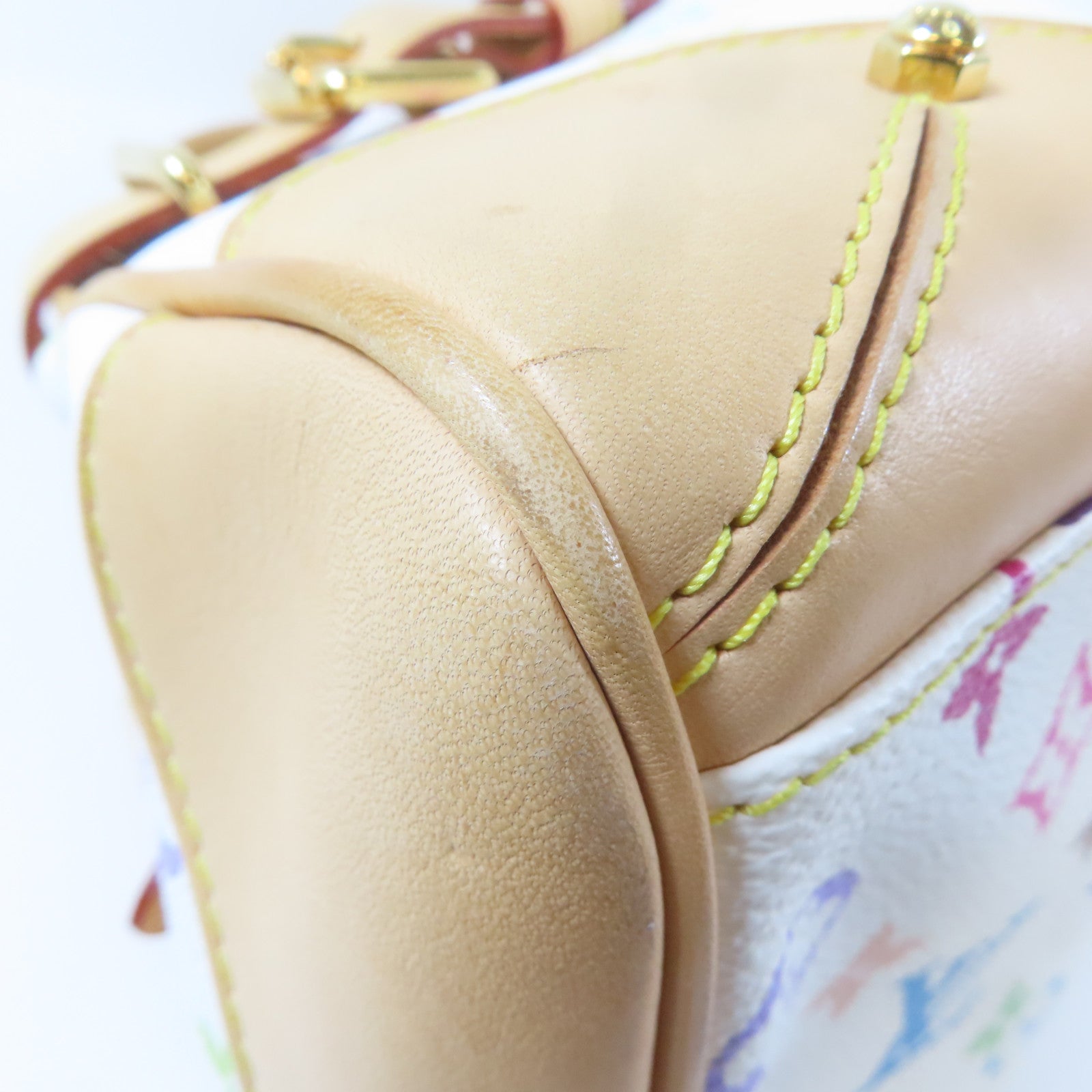 LOUIS VUITTON Monogram Multicolore Claudia金扣肩背袋白色/彩色