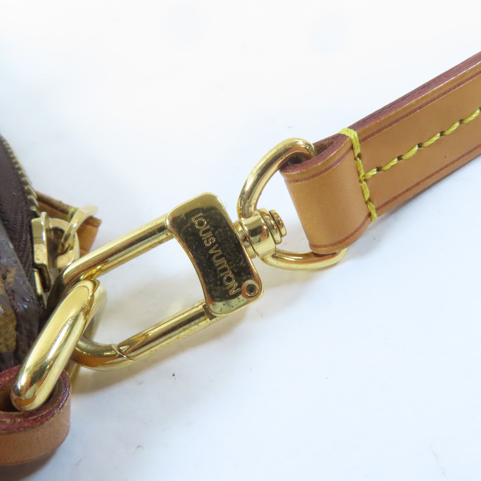 LOUIS VUITTON Monogram Turenne MM金扣手挽肩背兩用袋棕色