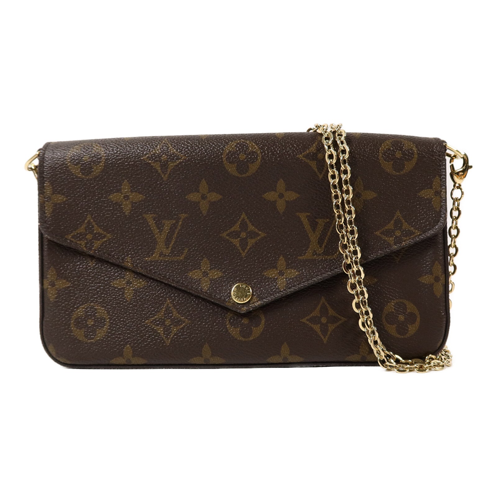 LOUIS VUITTON Monogram Pochette Felicie鏈帶肩背袋