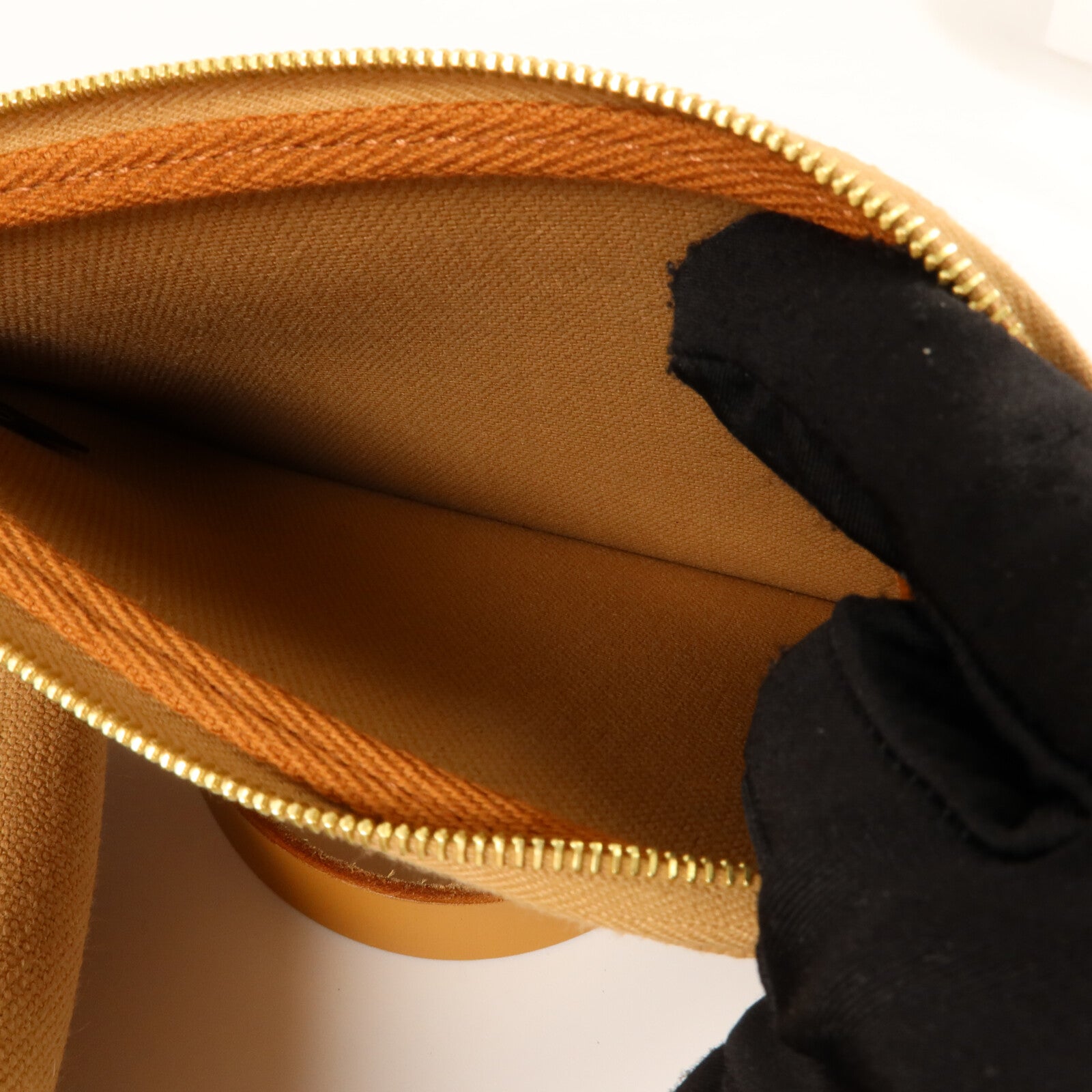 HERMES 帆布Herbag PM手挽肩背兩用袋Chai/Naturel-Sable/Fauve/Cuivre