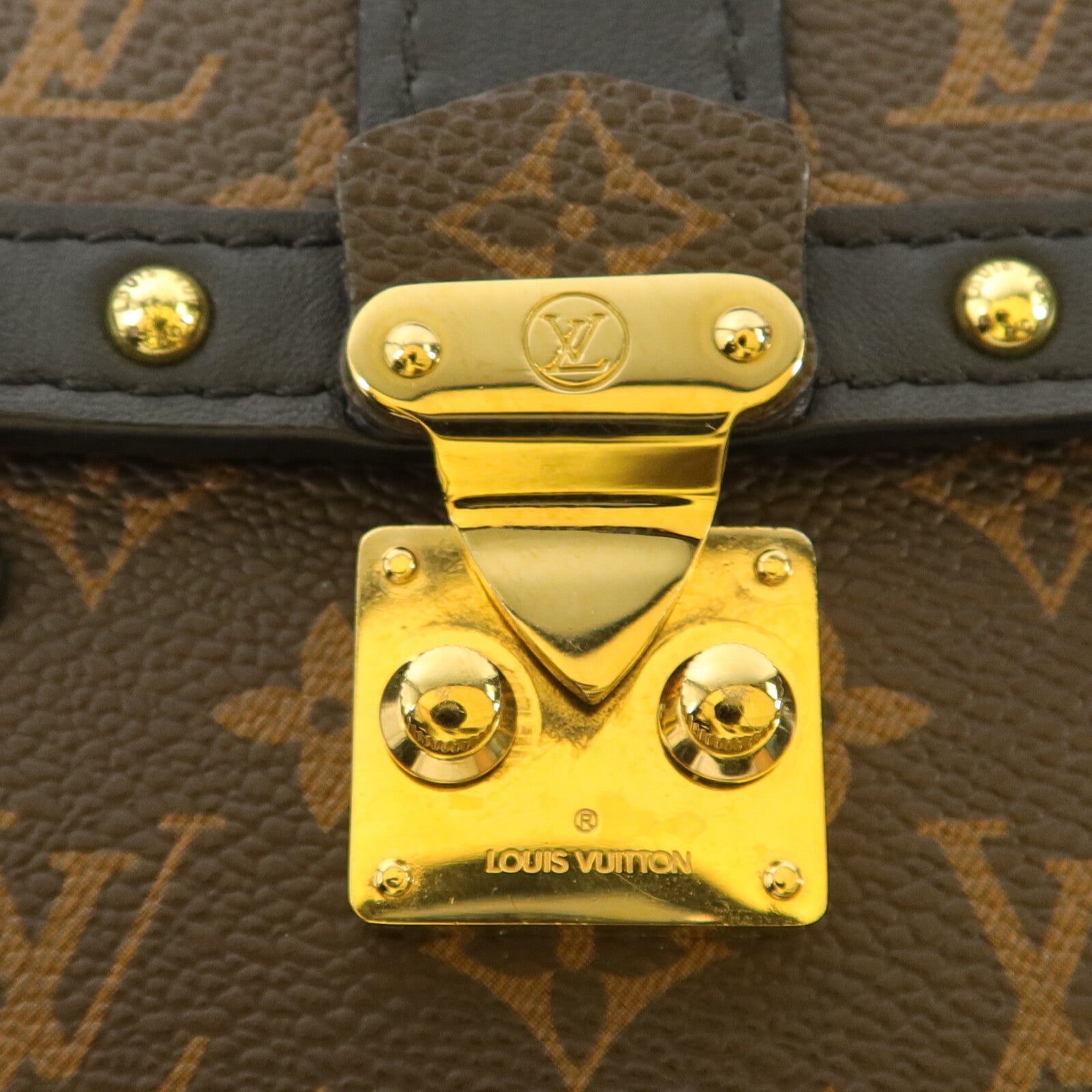 LOUIS VUITTON Monogram Vertical Trunk鏈帶肩背袋
