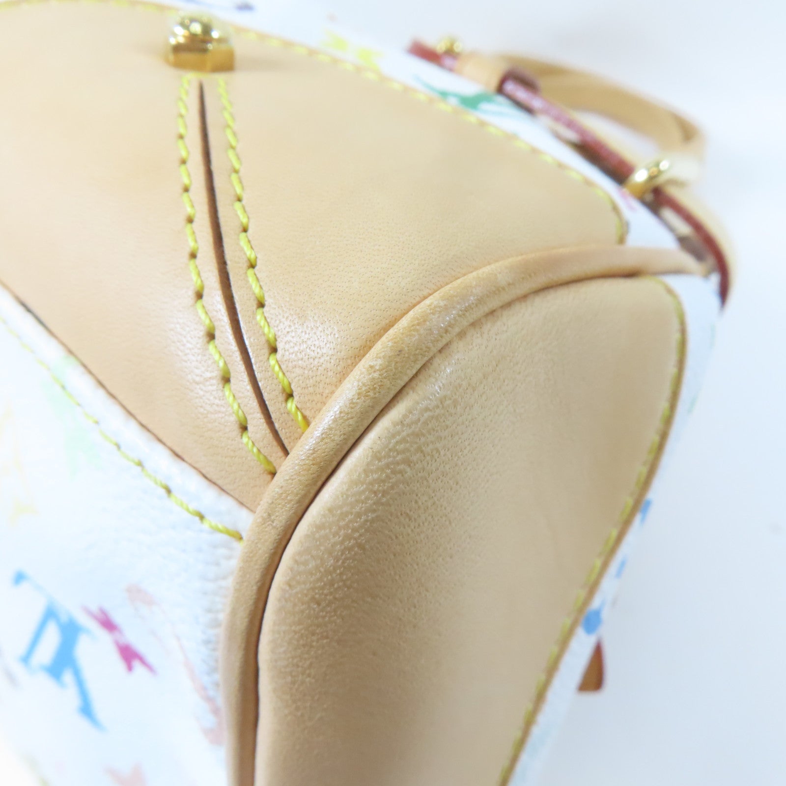 LOUIS VUITTON Monogram Multicolore Claudia金扣肩背袋白色/彩色