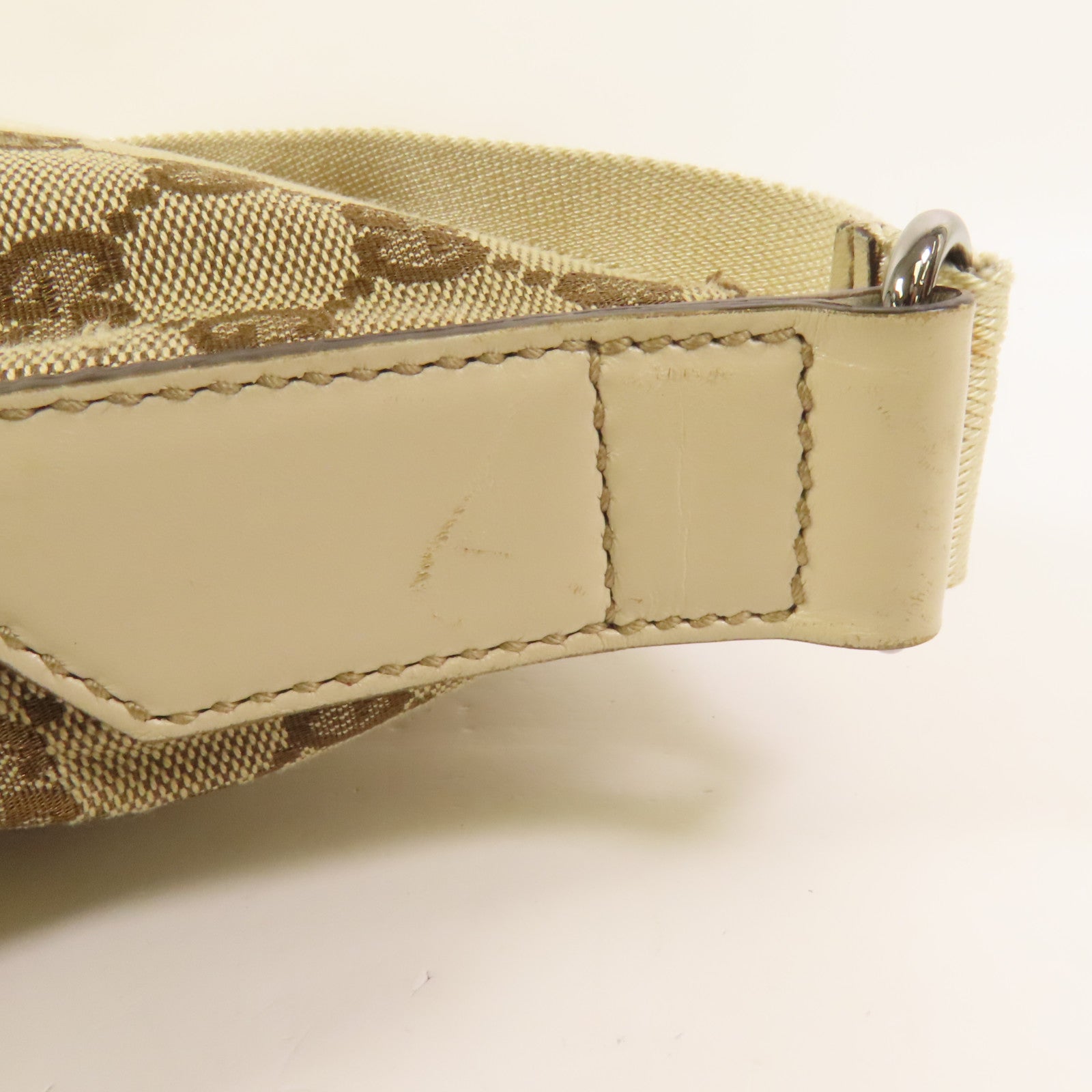 GUCCI 帆布Shoulder Bag銀扣肩背袋