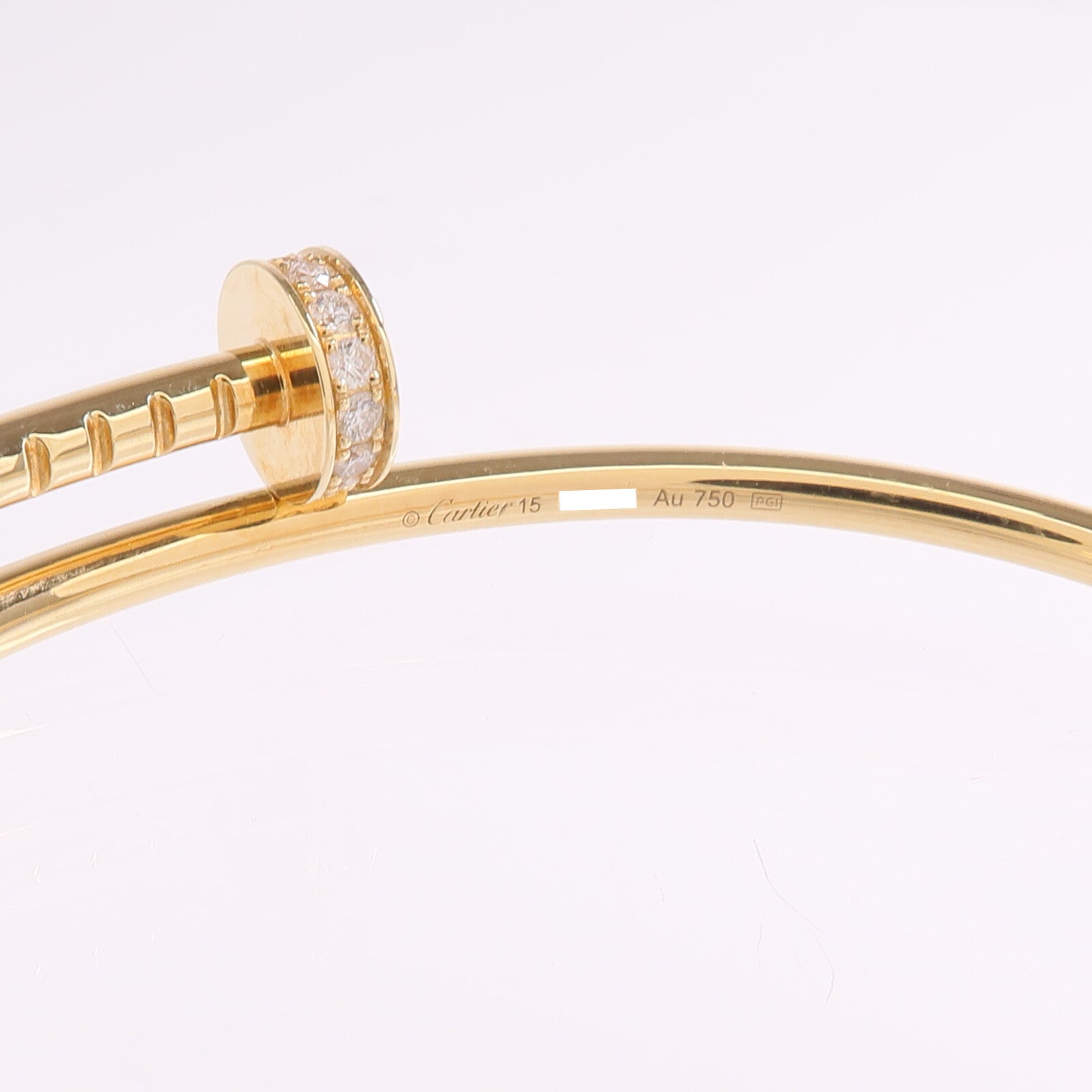 CARTIER 18K黃金Juste un Clou Small Model鑽石手鐲Cartier#15
