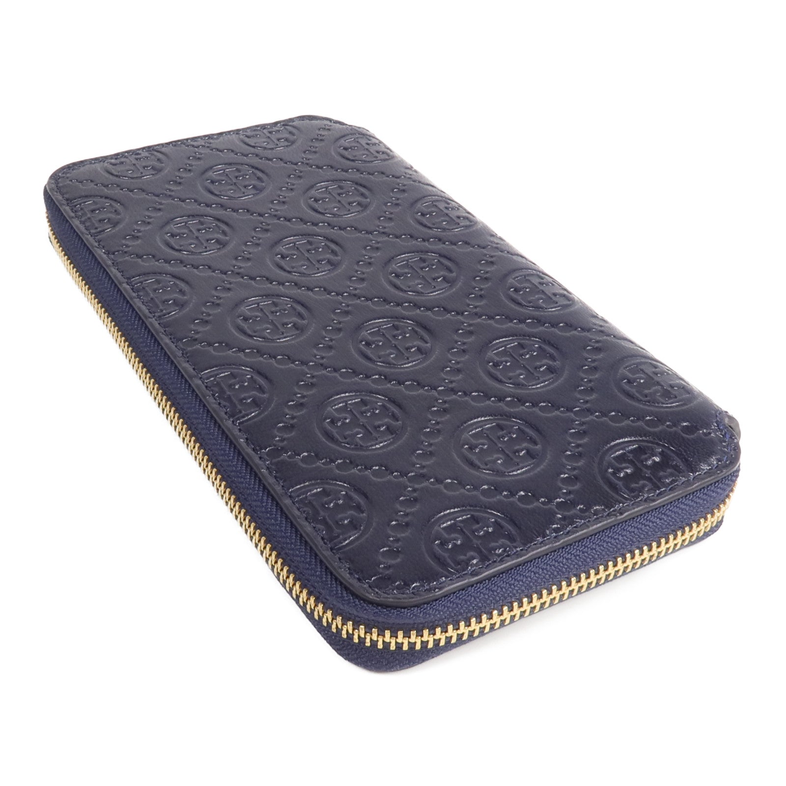 Tory Burch 牛皮皮革Zipper Long Wallet金扣長錢包