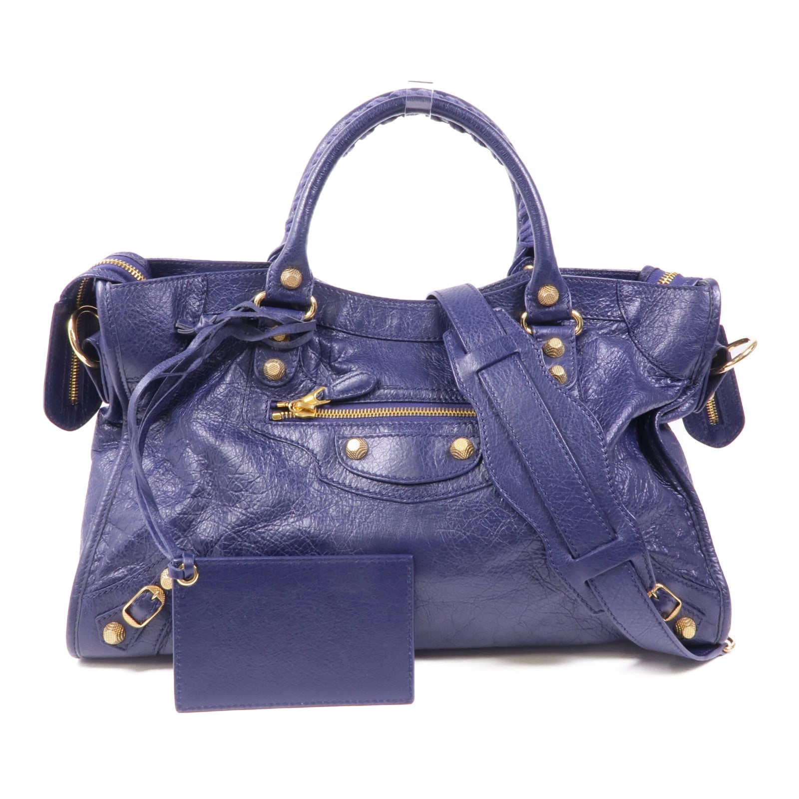 BALENCIAGA 牛皮皮革Giant City金扣手挽肩背兩用袋