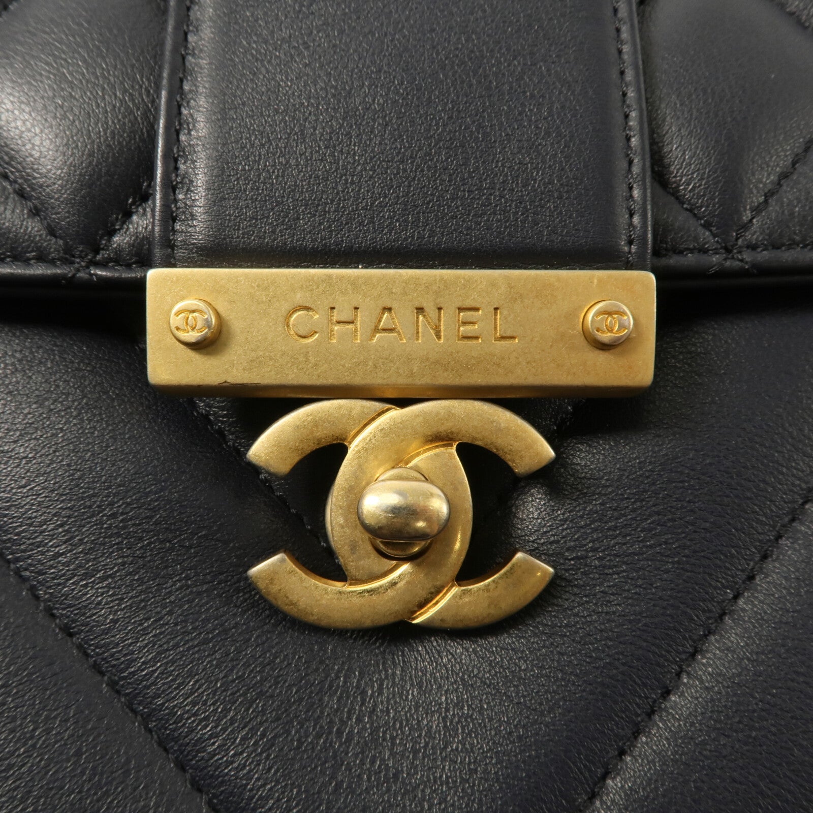 CHANEL 羊皮皮革Chain Shoulder With Handle鏈帶手挽肩背兩用袋