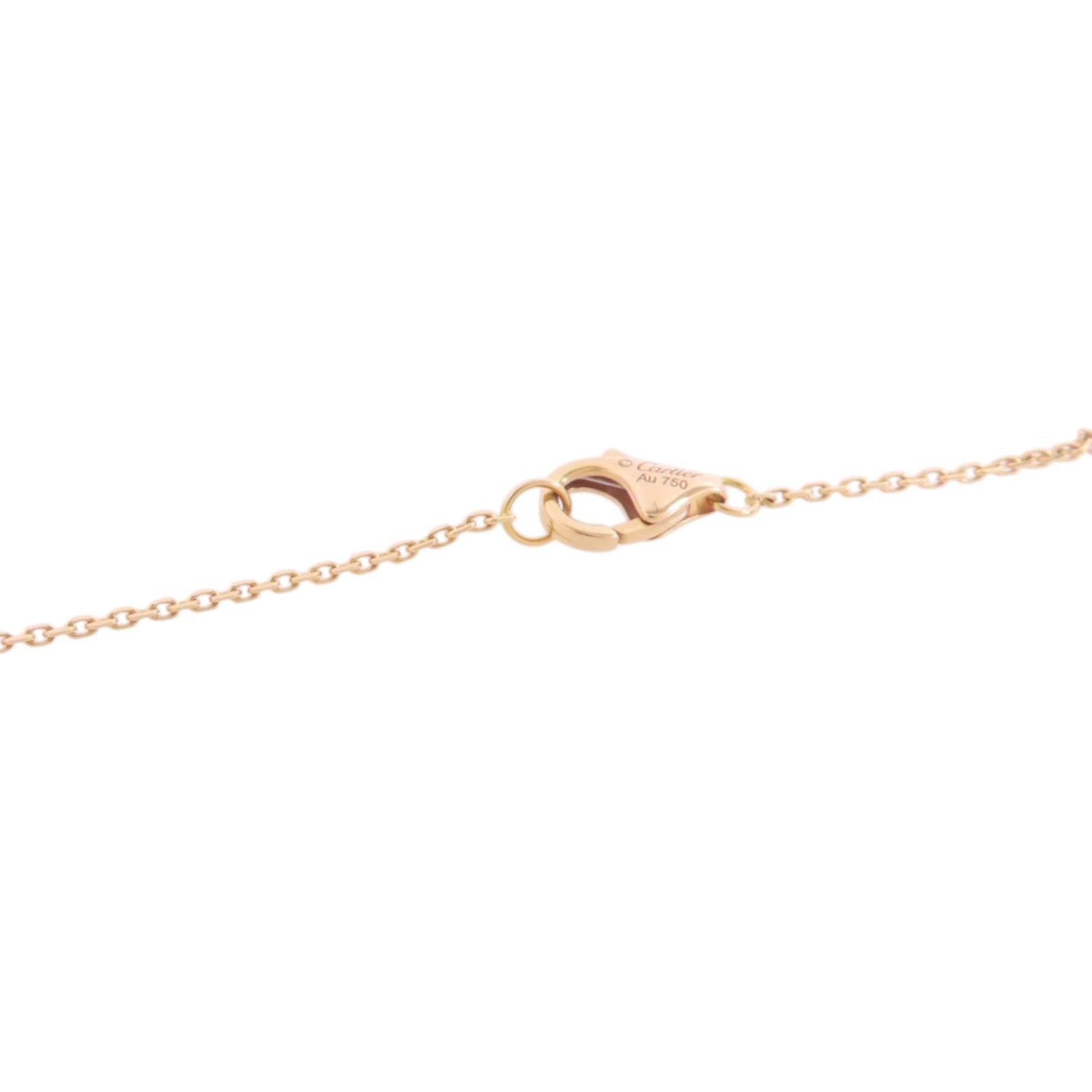 CARTIER 18K玫瑰金/紅玉髓/鑽石Amulette De Cartier Carnelian Diamond Nacklace項鏈