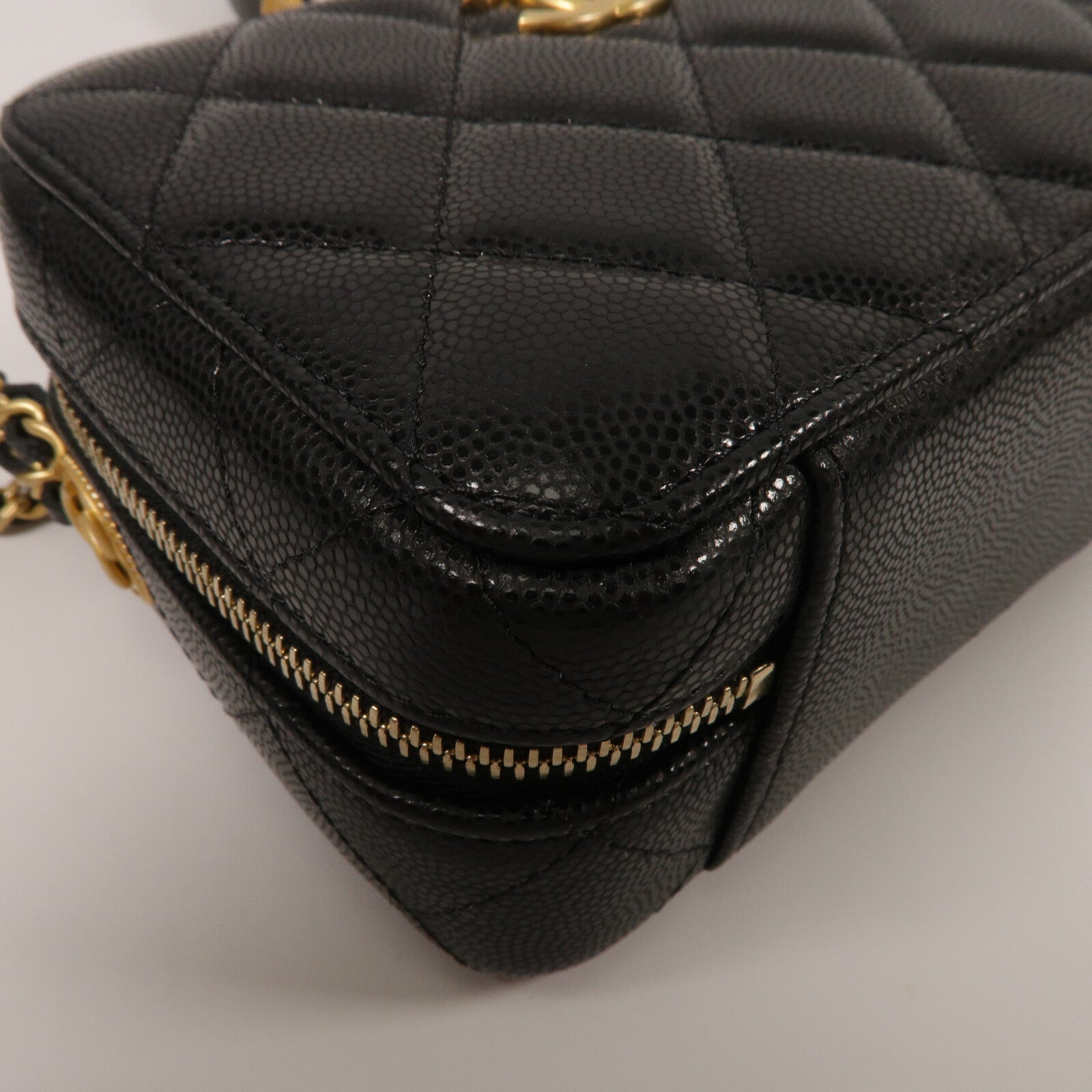 CHANEL 牛皮皮革Camera Bag鏈帶肩背袋