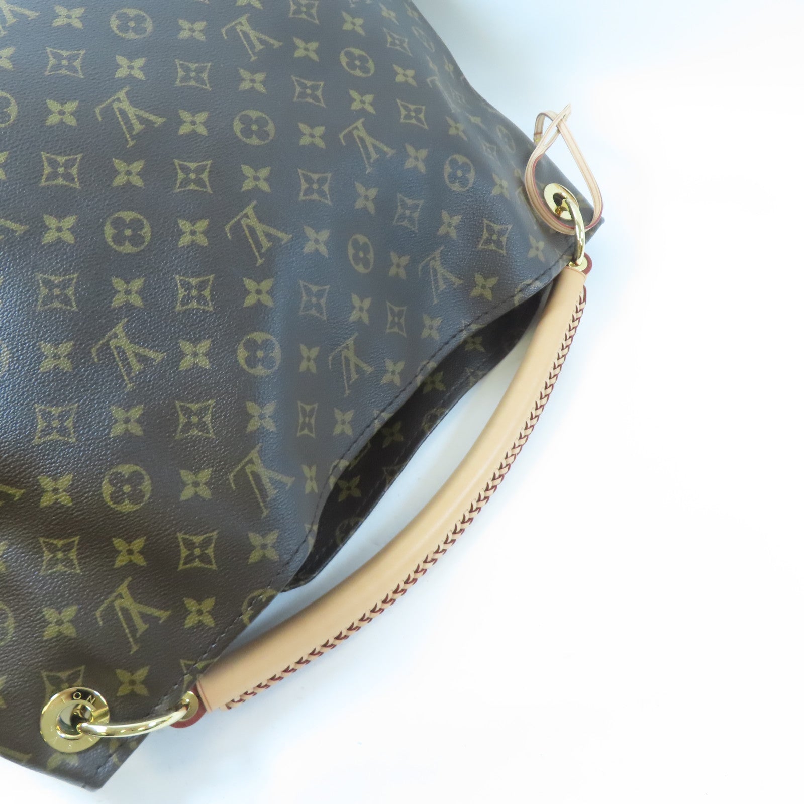 LOUIS VUITTON Monogram Artsy GM金扣肩背袋啡色